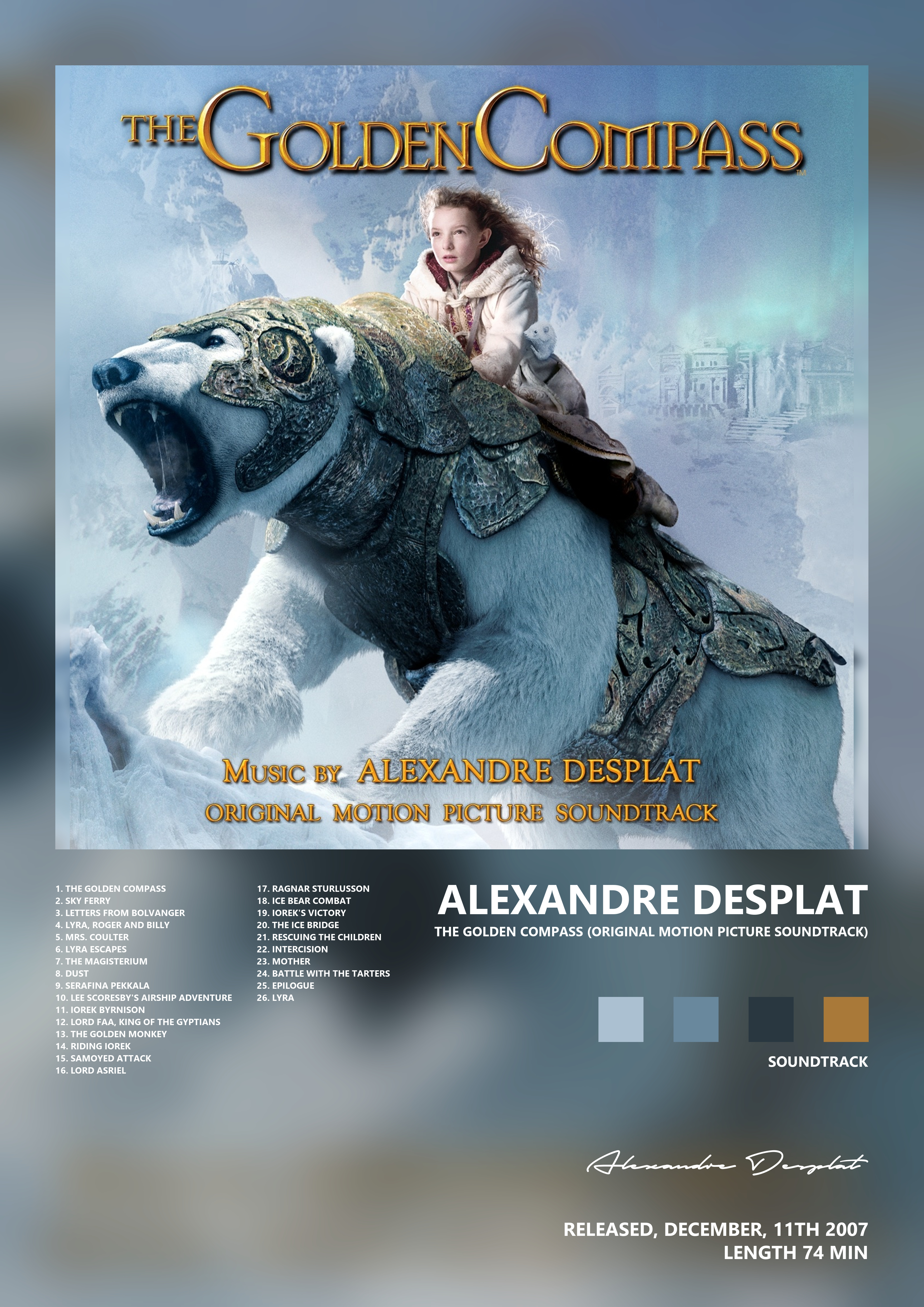 Music poster: Alexandre Desplat - The Golden Compass Original Motion Picture Soundtrack