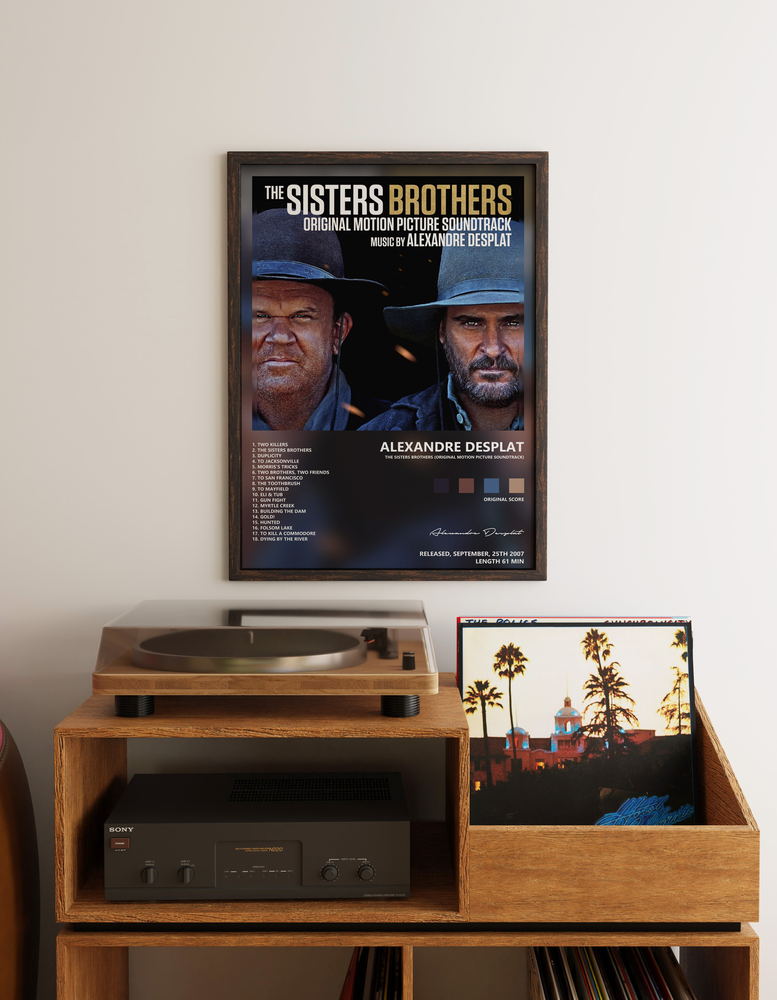 Music poster: Alexandre Desplat - The Sisters Brothers Original Motion Picture Soundtrack