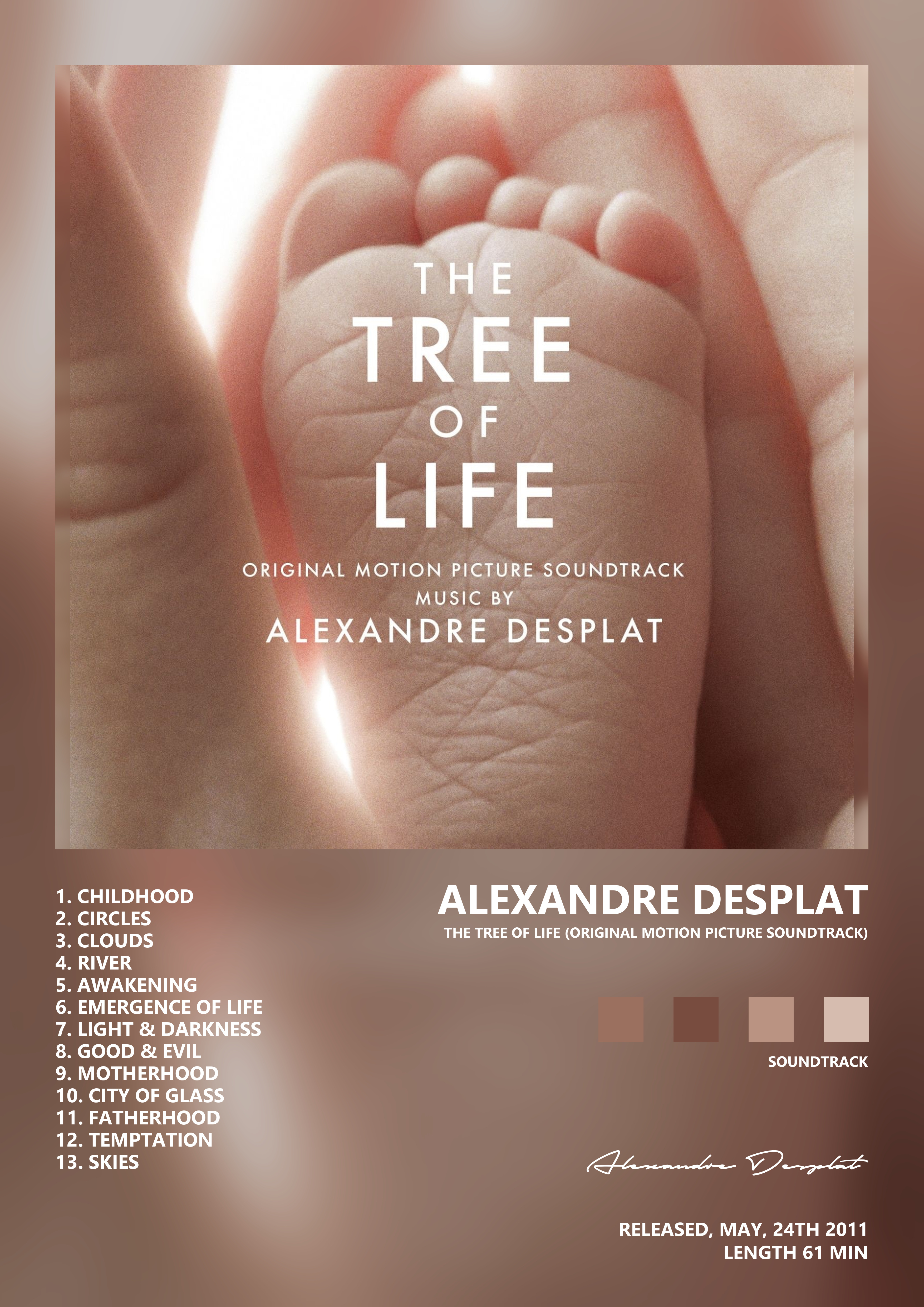 Music poster: Alexandre Desplat - The Tree of Life Original Motion Picture Soundtrack