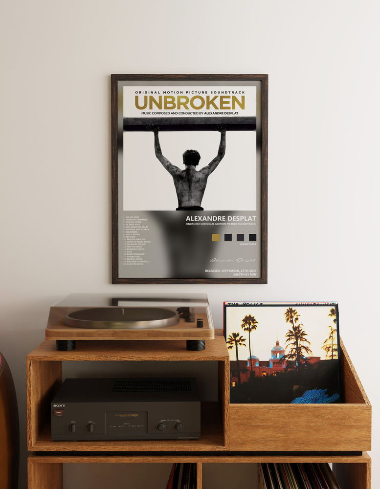 Music poster: Alexandre Desplat - Unbroken Original Motion Picture Soundtrack