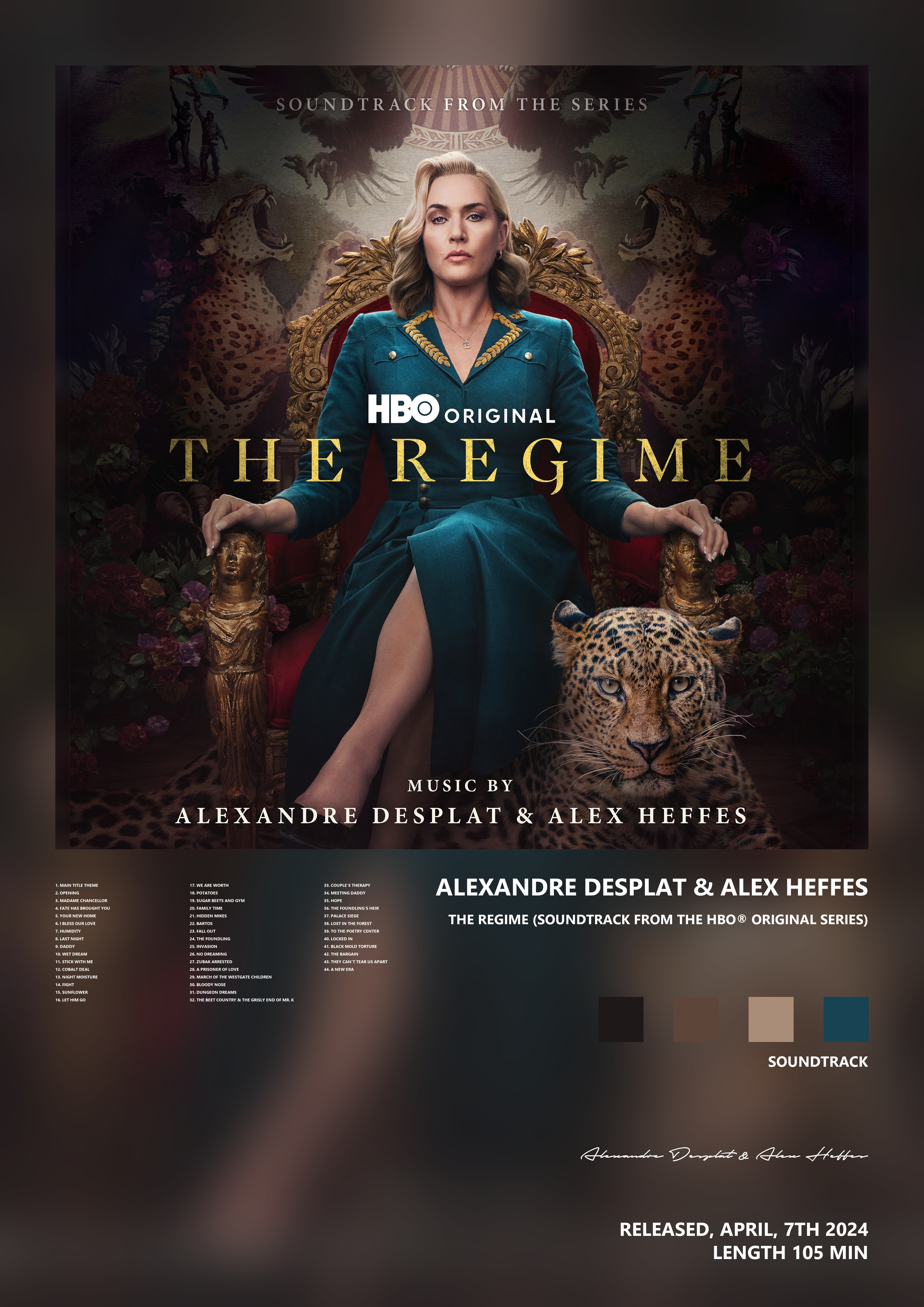 Music poster: Alexandre Desplat Alex Heffes - The Regime Soundtrack from the HBO Original Series