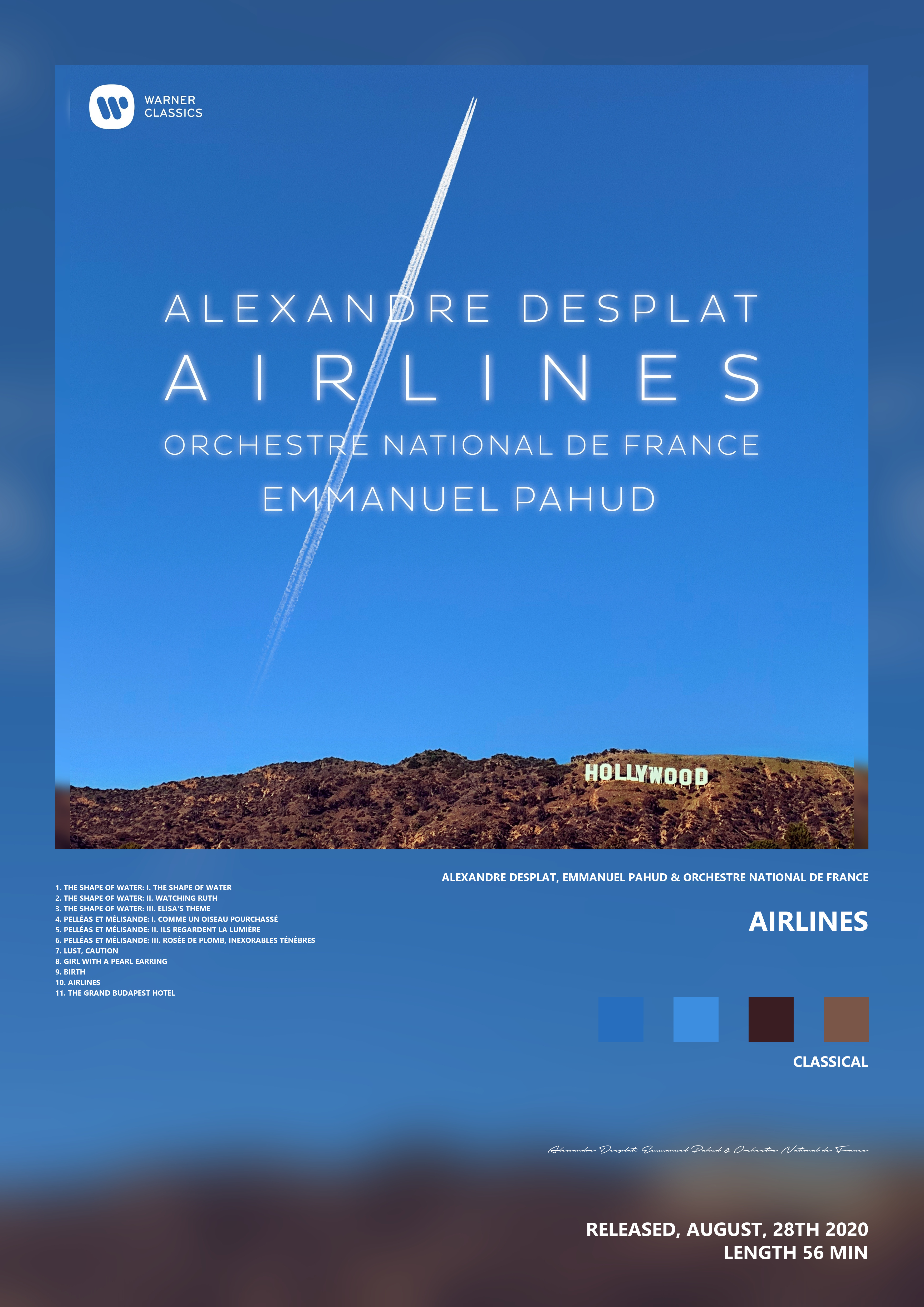 Music poster: Alexandre Desplat Emmanuel Pahud Orchestre National de France - Airlines