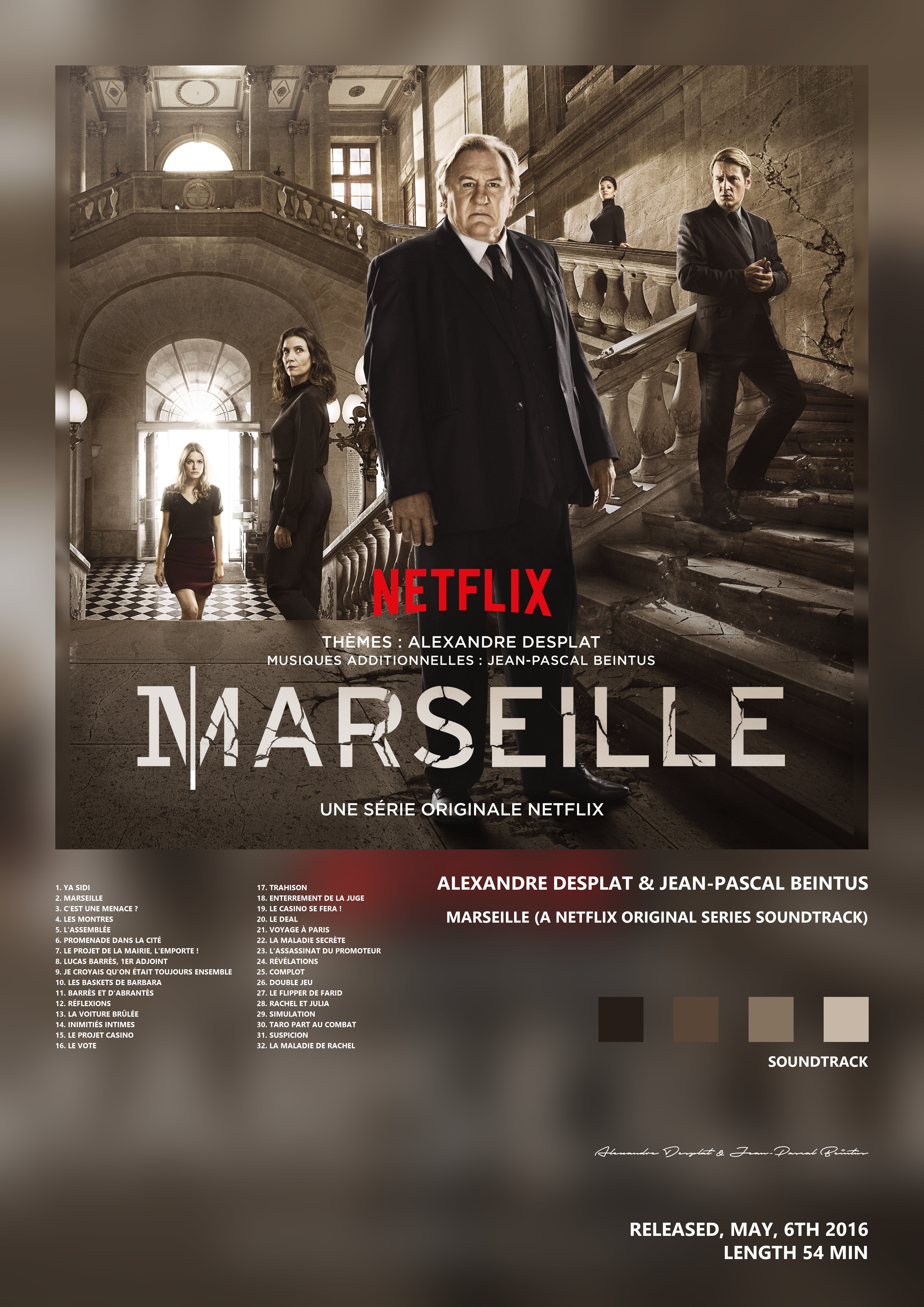 Music poster: Alexandre Desplat Jean-Pascal Beintus - Marseille A Netflix Original Series Soundtrack