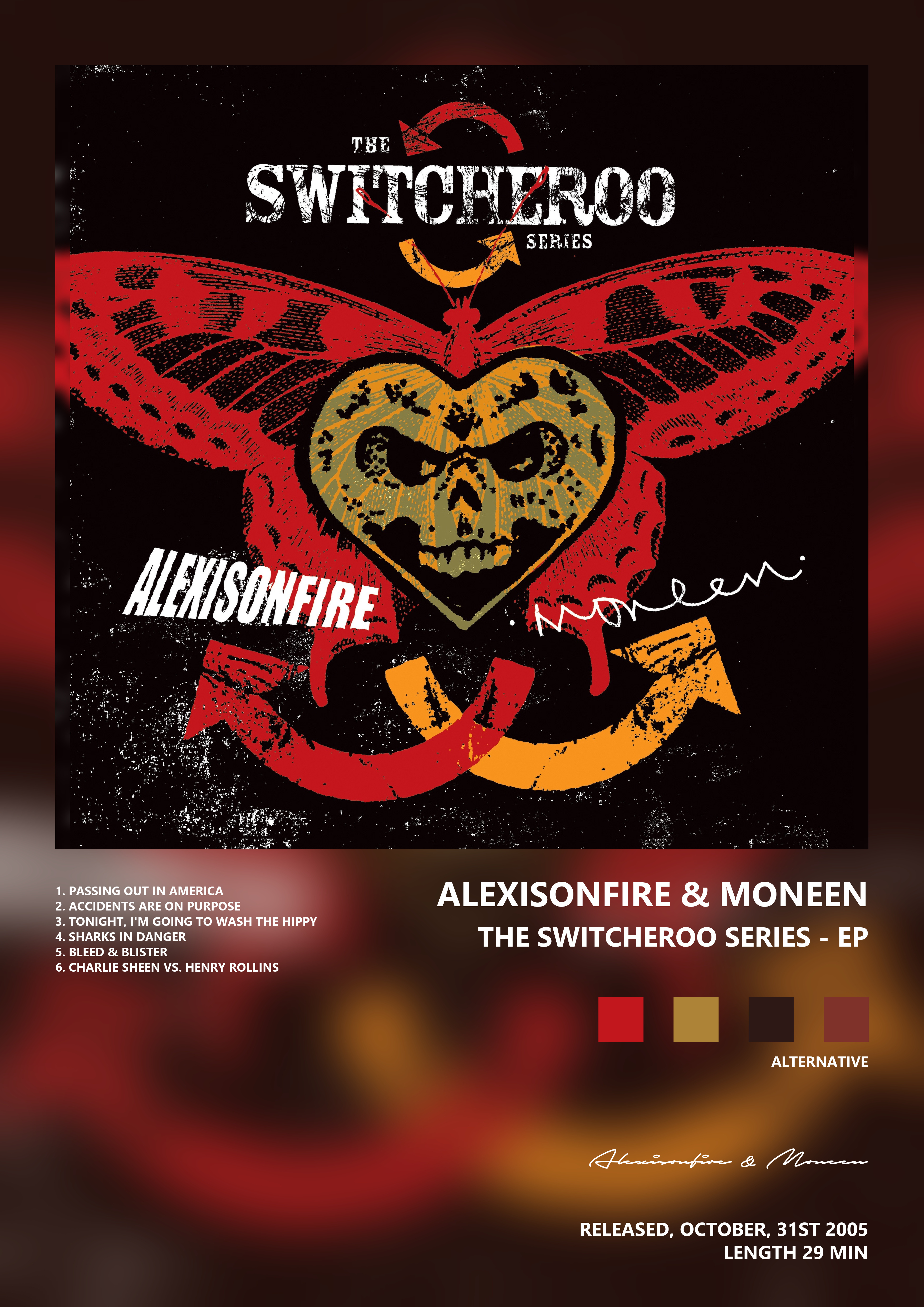 Music poster: Alexisonfire Moneen - The Switcheroo Series - EP