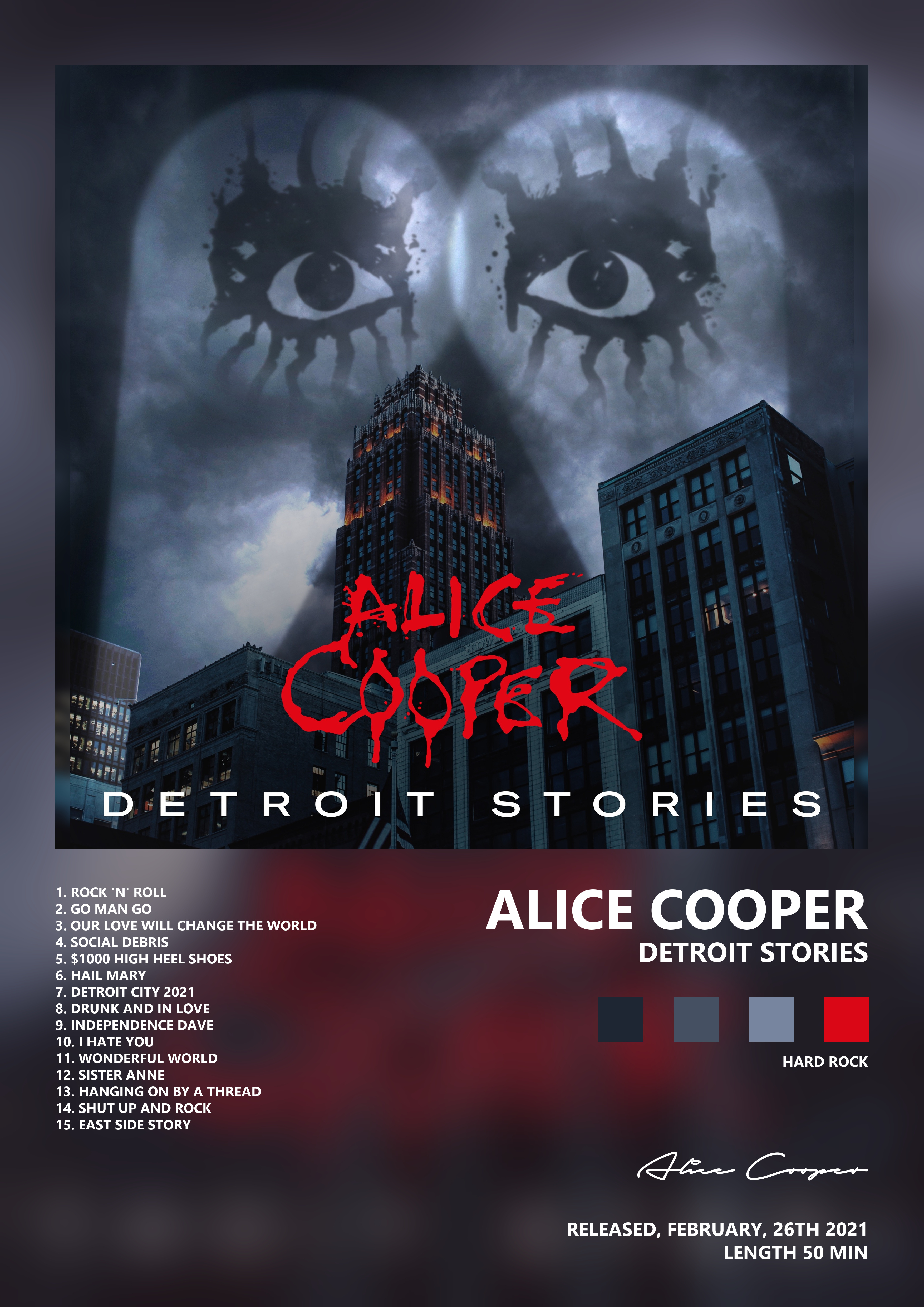 Music poster: Alice Cooper - Detroit Stories
