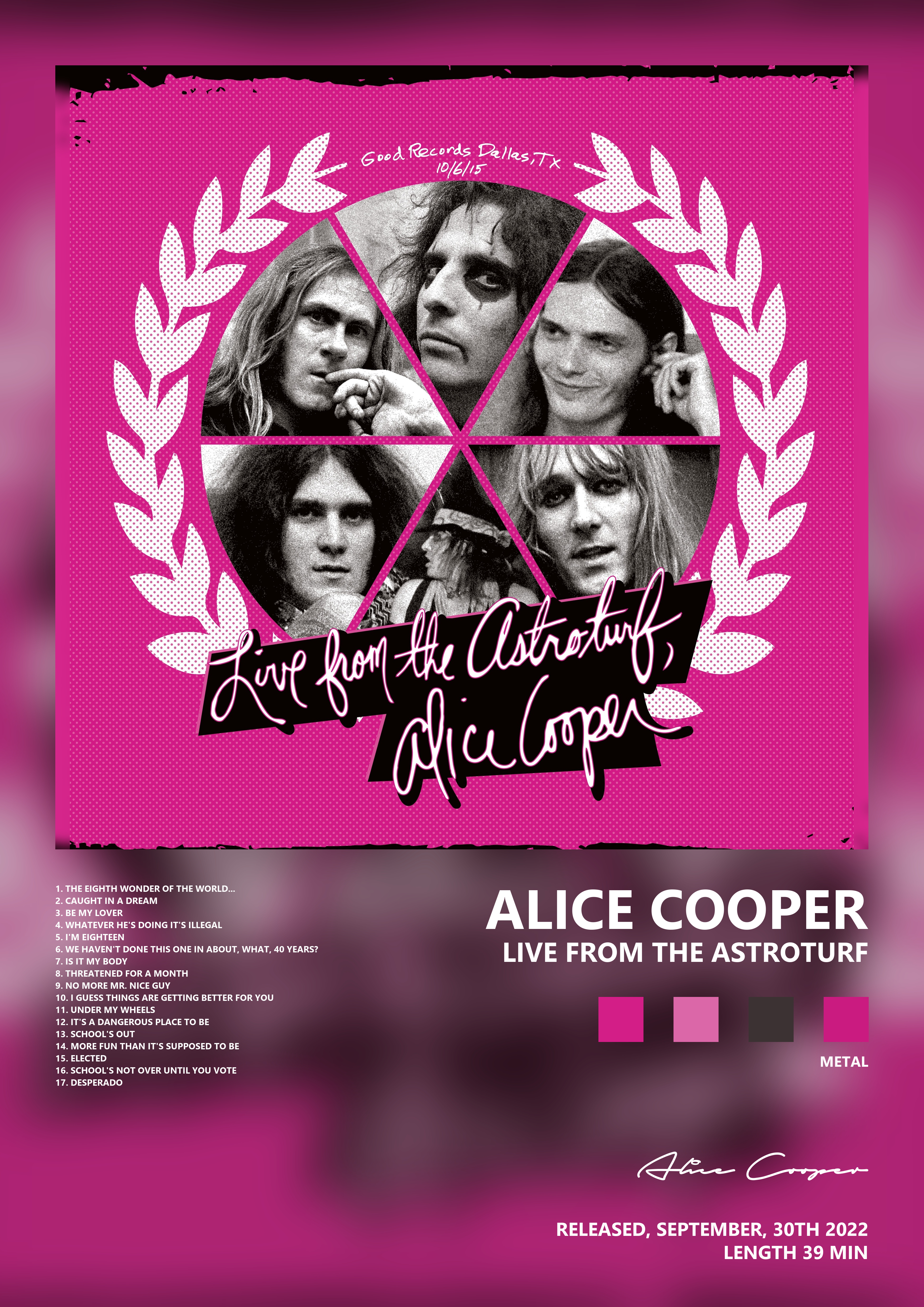 Music poster: Alice Cooper - Live from the Astroturf