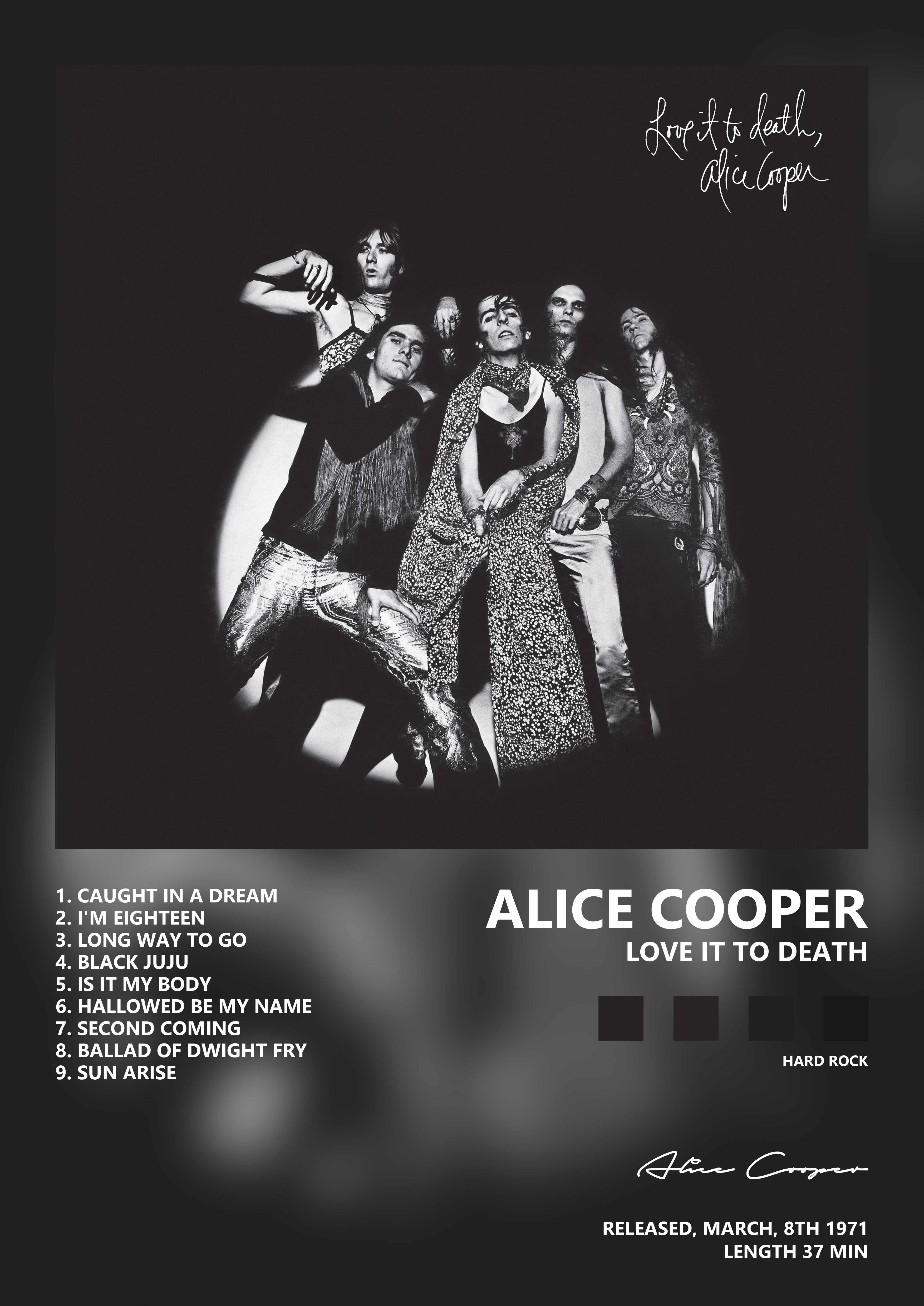 Music poster: Alice Cooper - Love It to Death