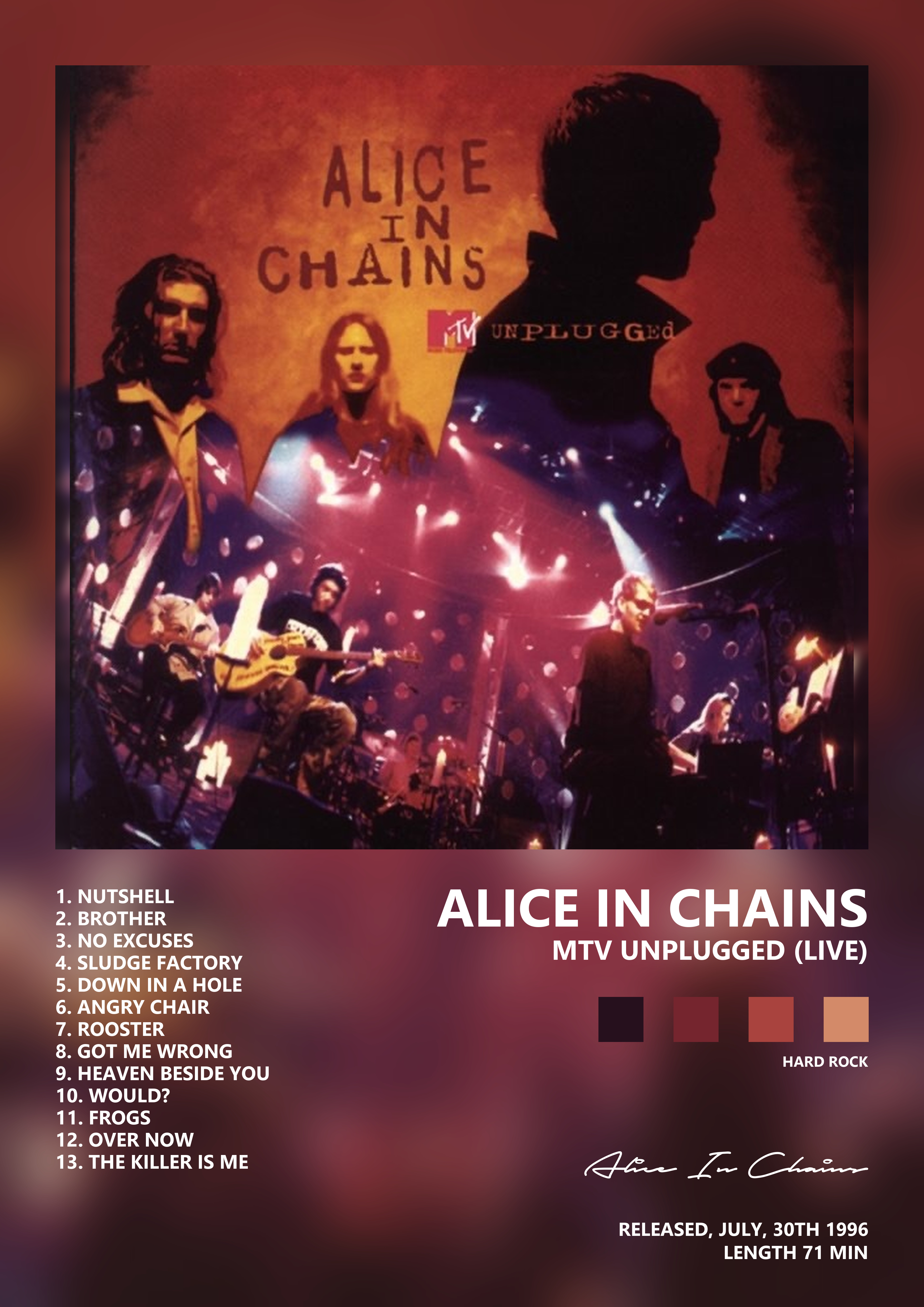Music poster: Alice In Chains - MTV Unplugged Live
