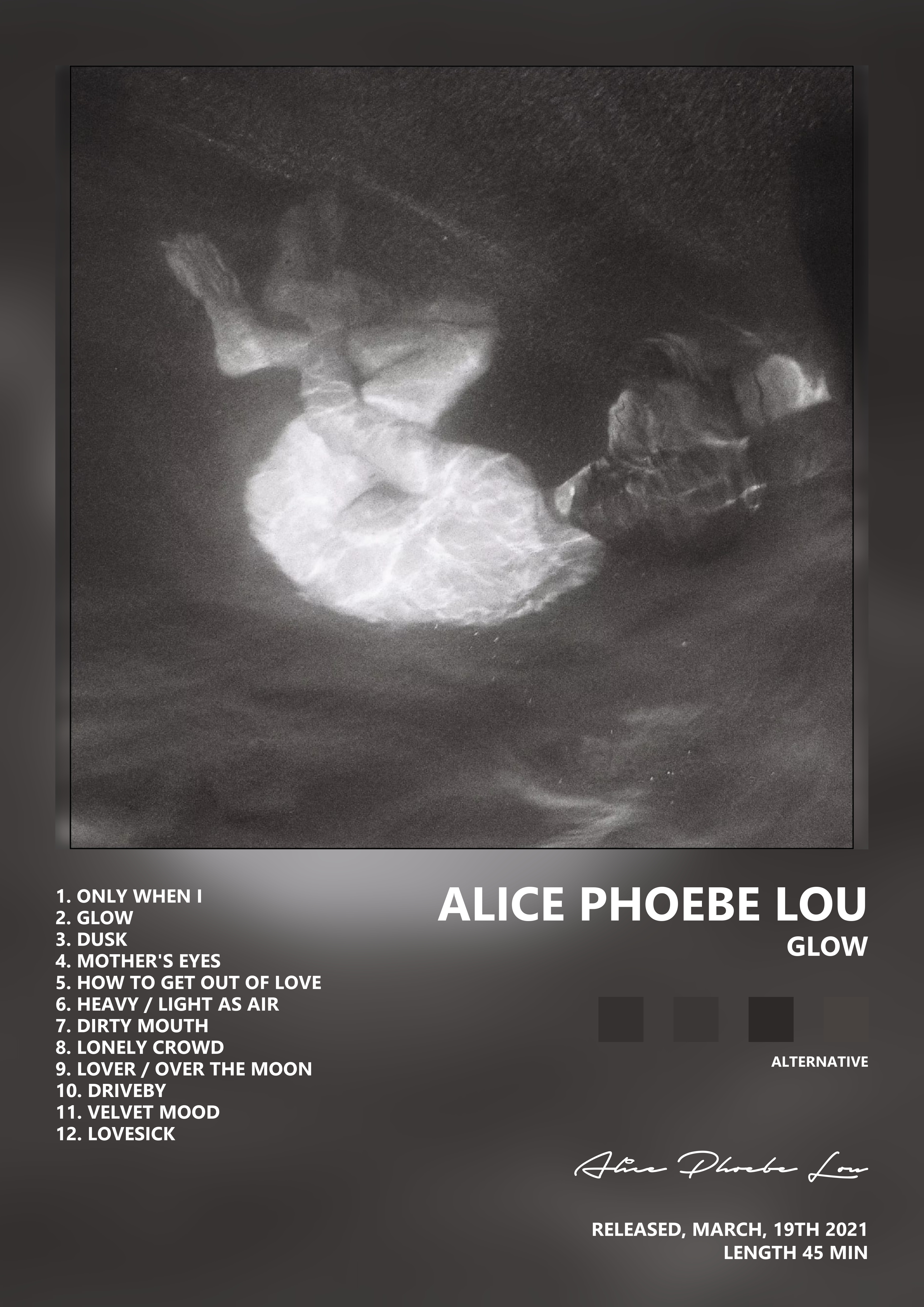 Music poster: Alice Phoebe Lou - Glow