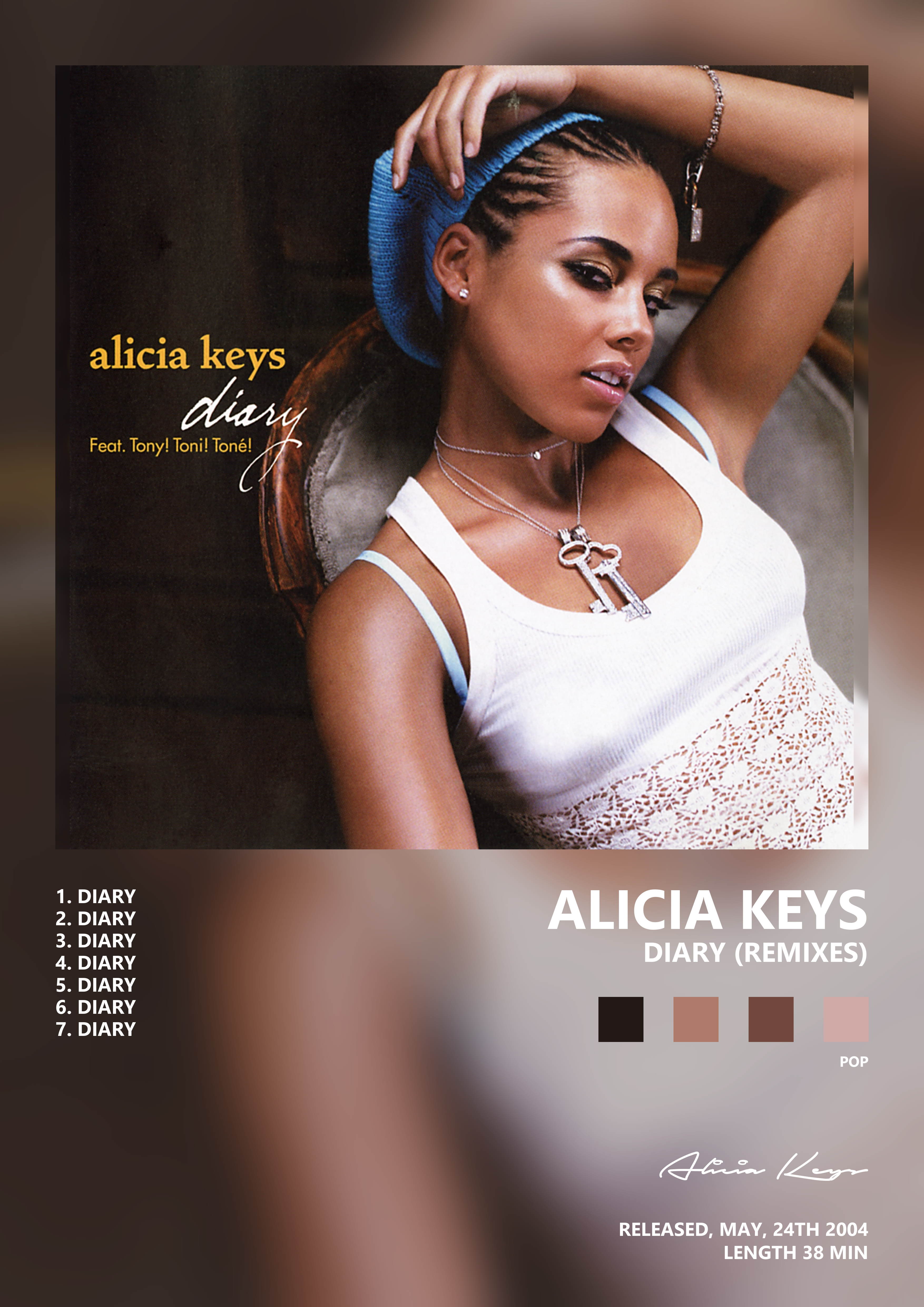 Music poster: Alicia Keys - Diary Remixes