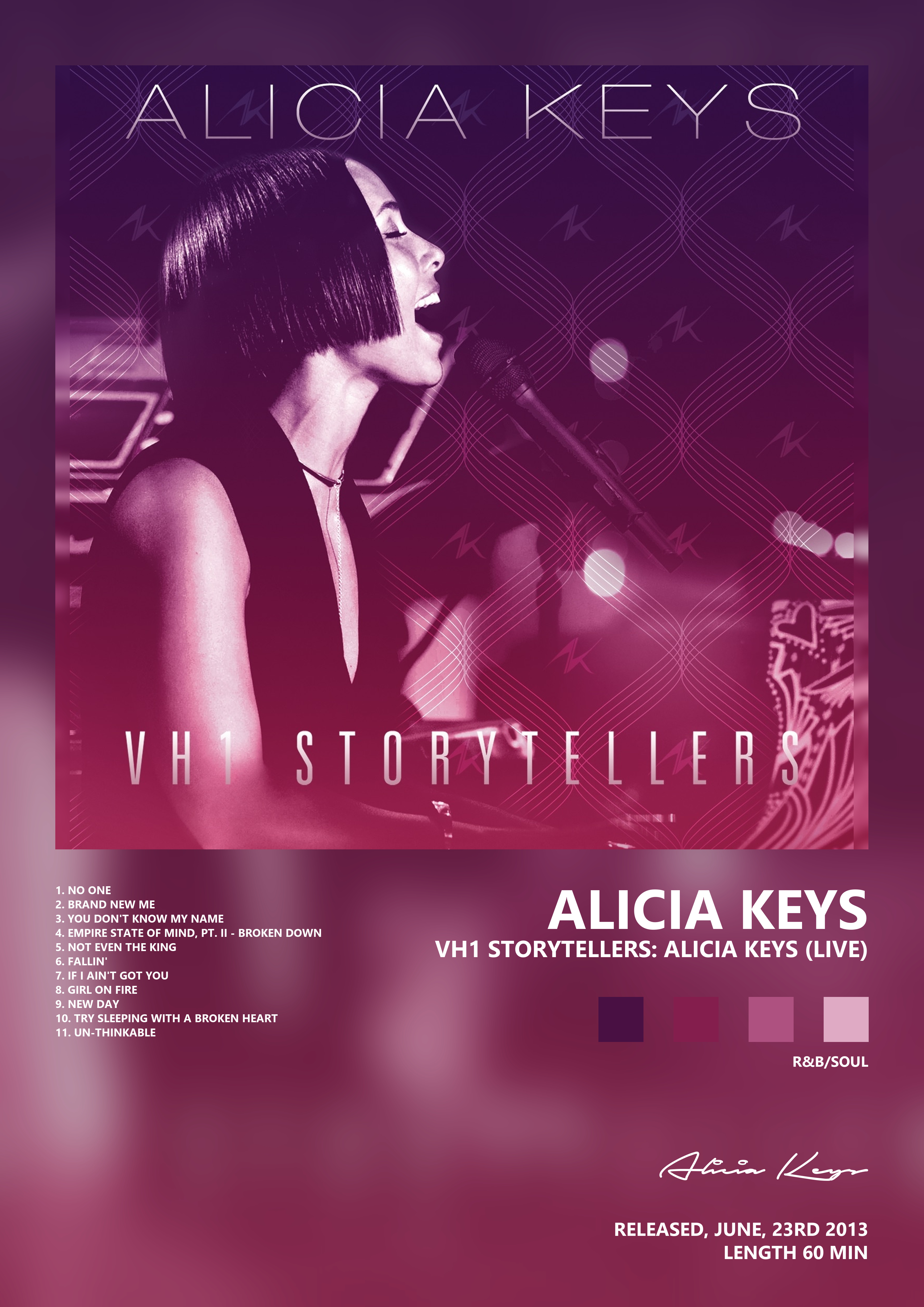Music poster: Alicia Keys - VH1 Storytellers Alicia Keys Live