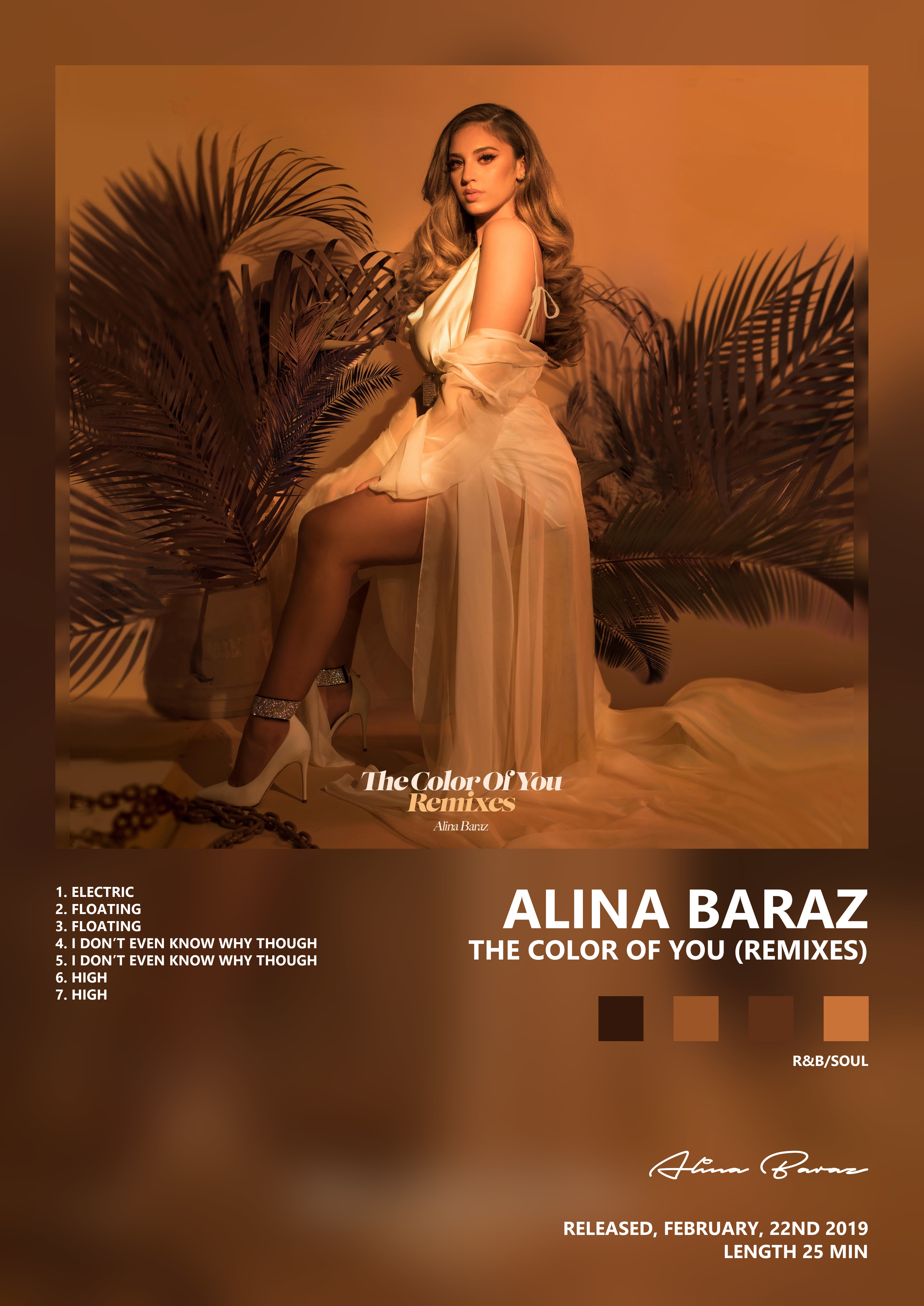 Music poster: Alina Baraz - The Color of You Remixes