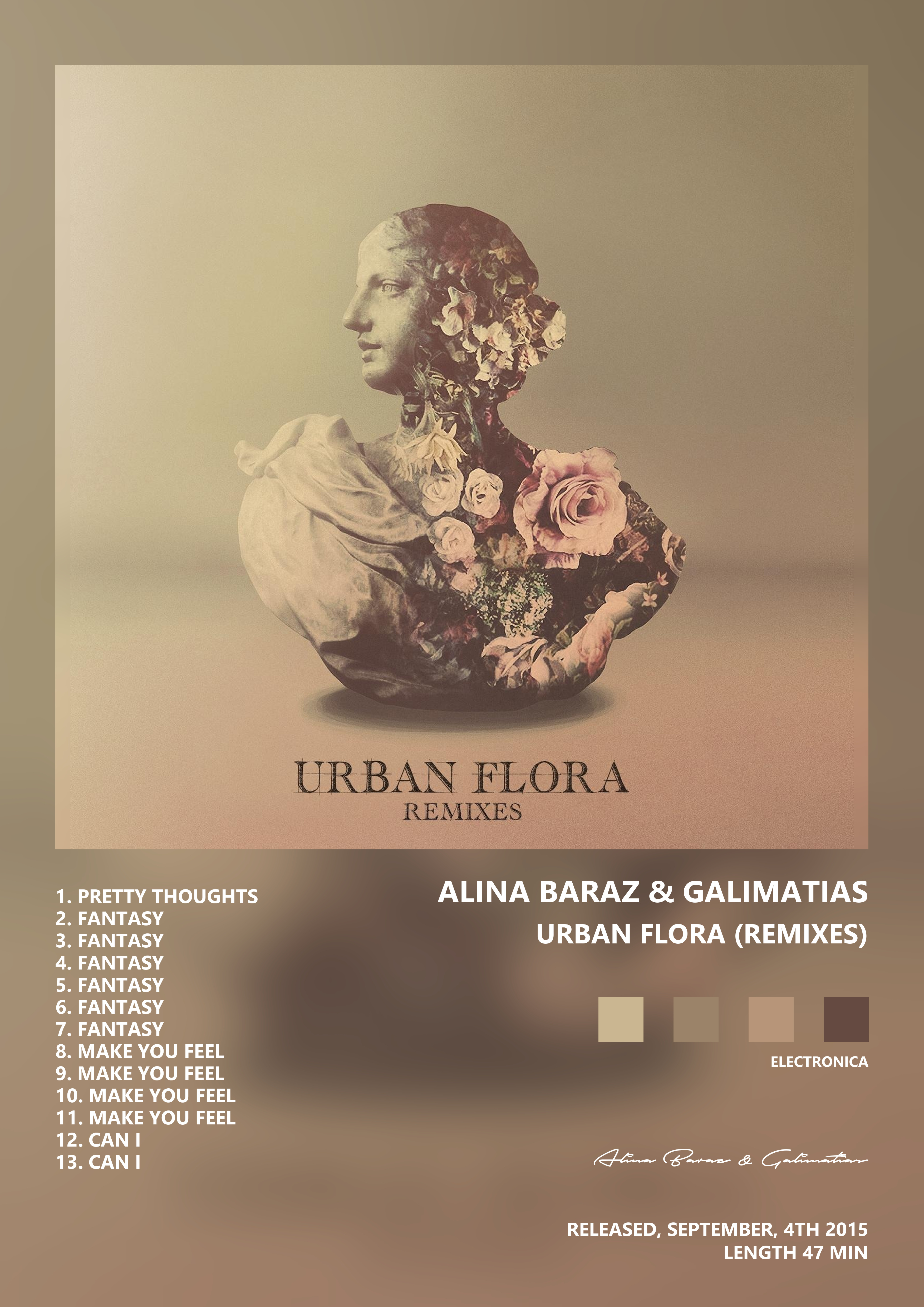 Music poster: Alina Baraz Galimatias - Urban Flora Remixes