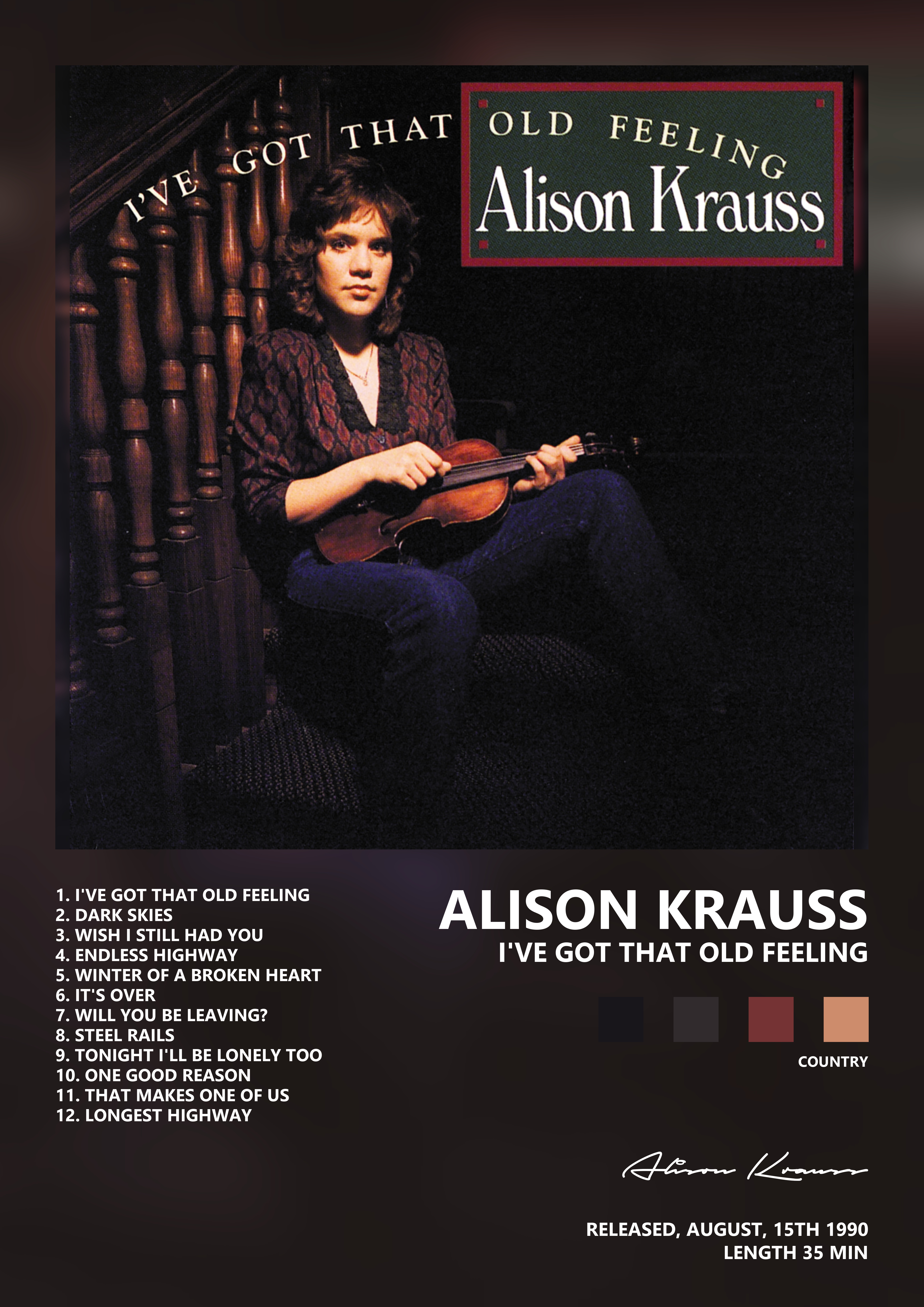 Music poster: Alison Krauss - Ive Got That Old Feeling