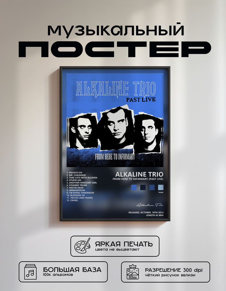 Music poster: Alkaline Trio - From Here to Infirmary Past Live