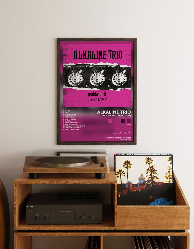 Music poster: Alkaline Trio - Goddamnit Past Live