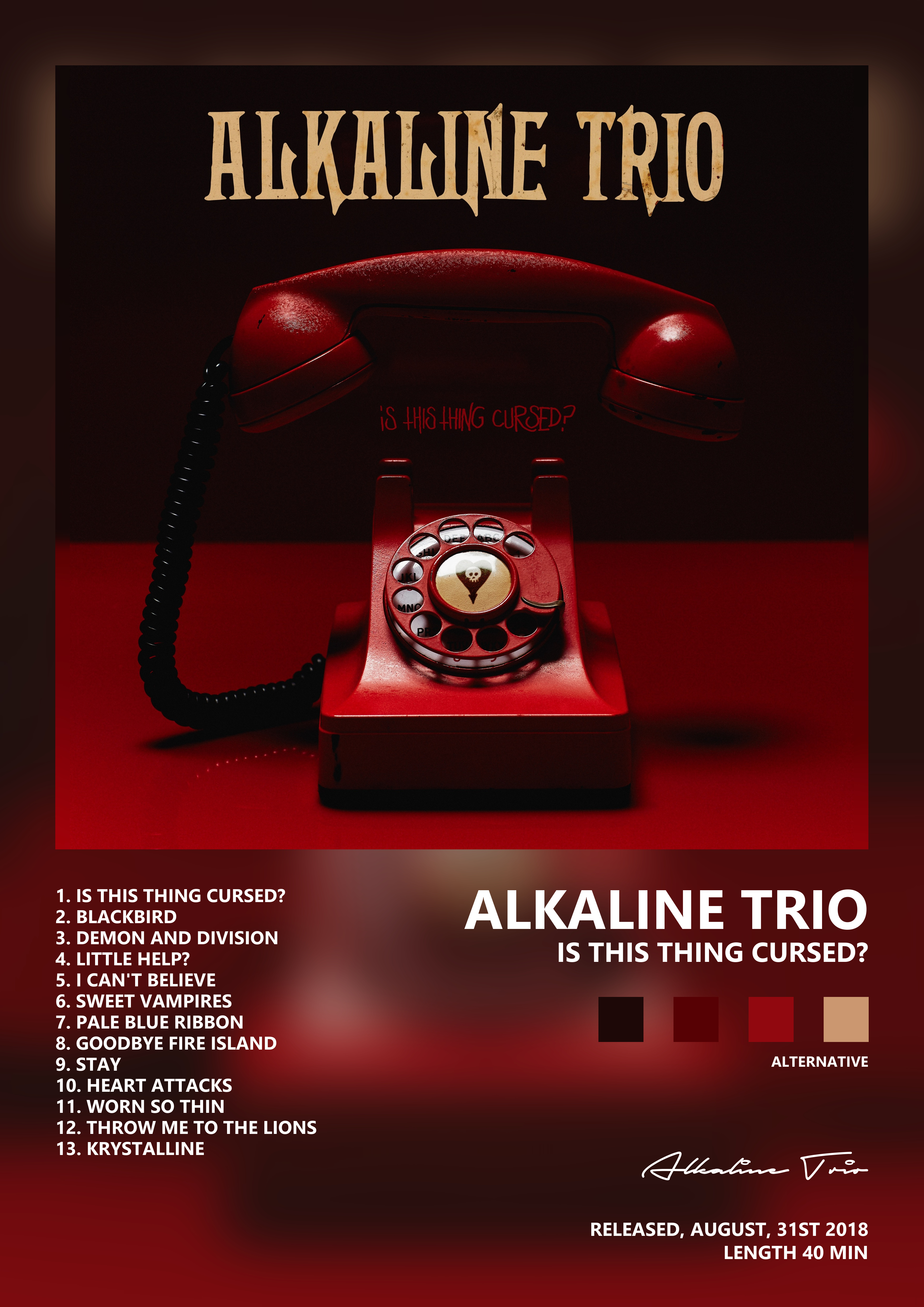Music poster: Alkaline Trio - Is This Thing Cursed