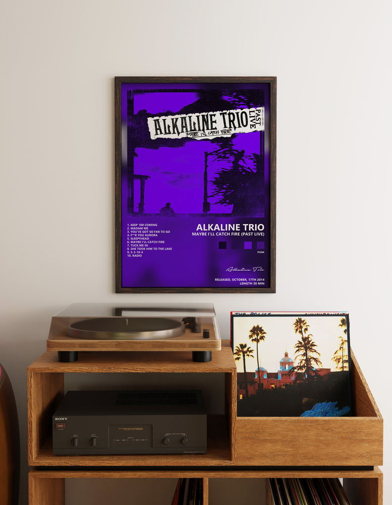 Music poster: Alkaline Trio - Maybe Ill Catch Fire Past Live