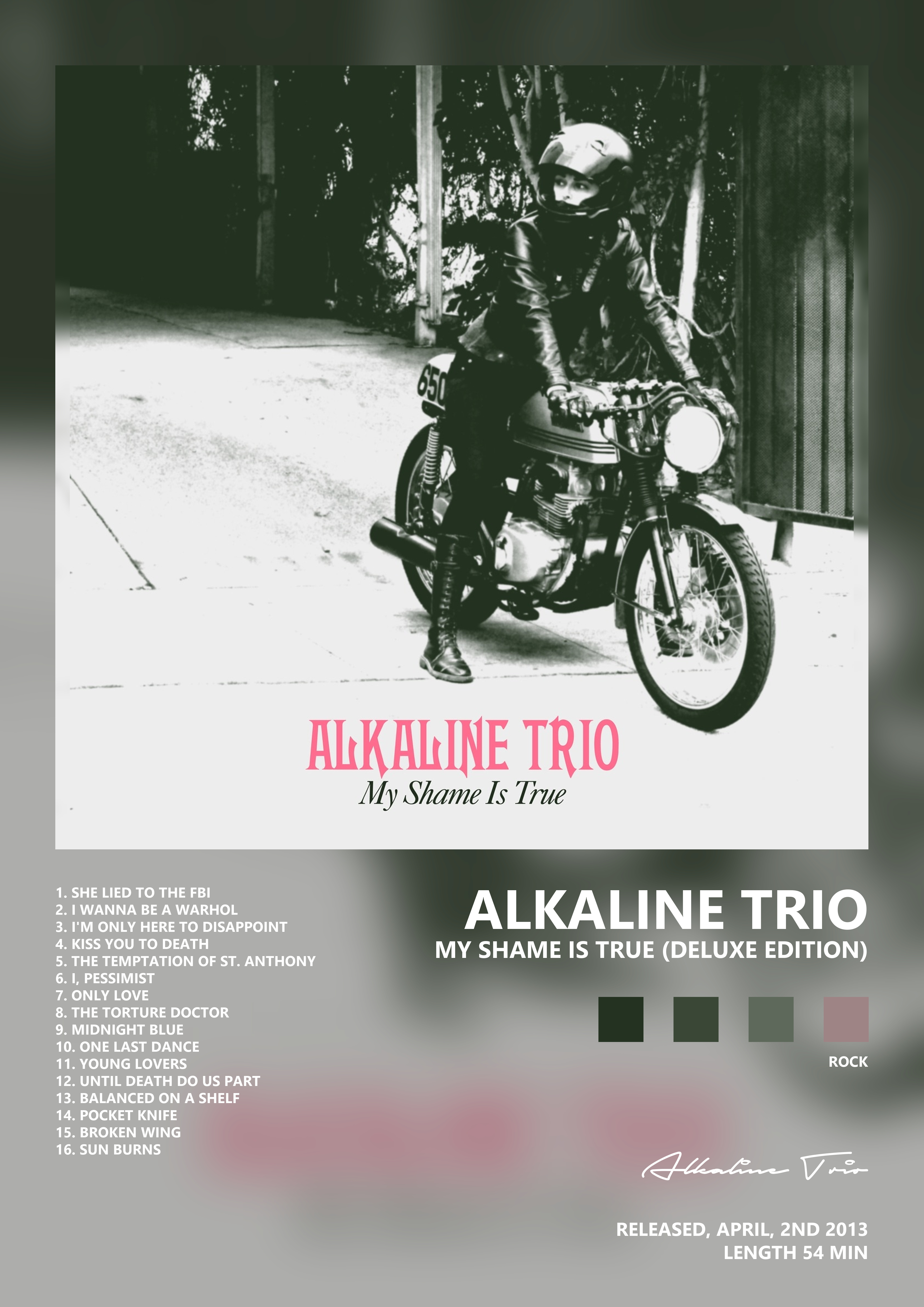 Music poster: Alkaline Trio - My Shame Is True Deluxe Edition