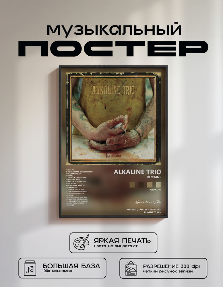 Music poster: Alkaline Trio - Remains