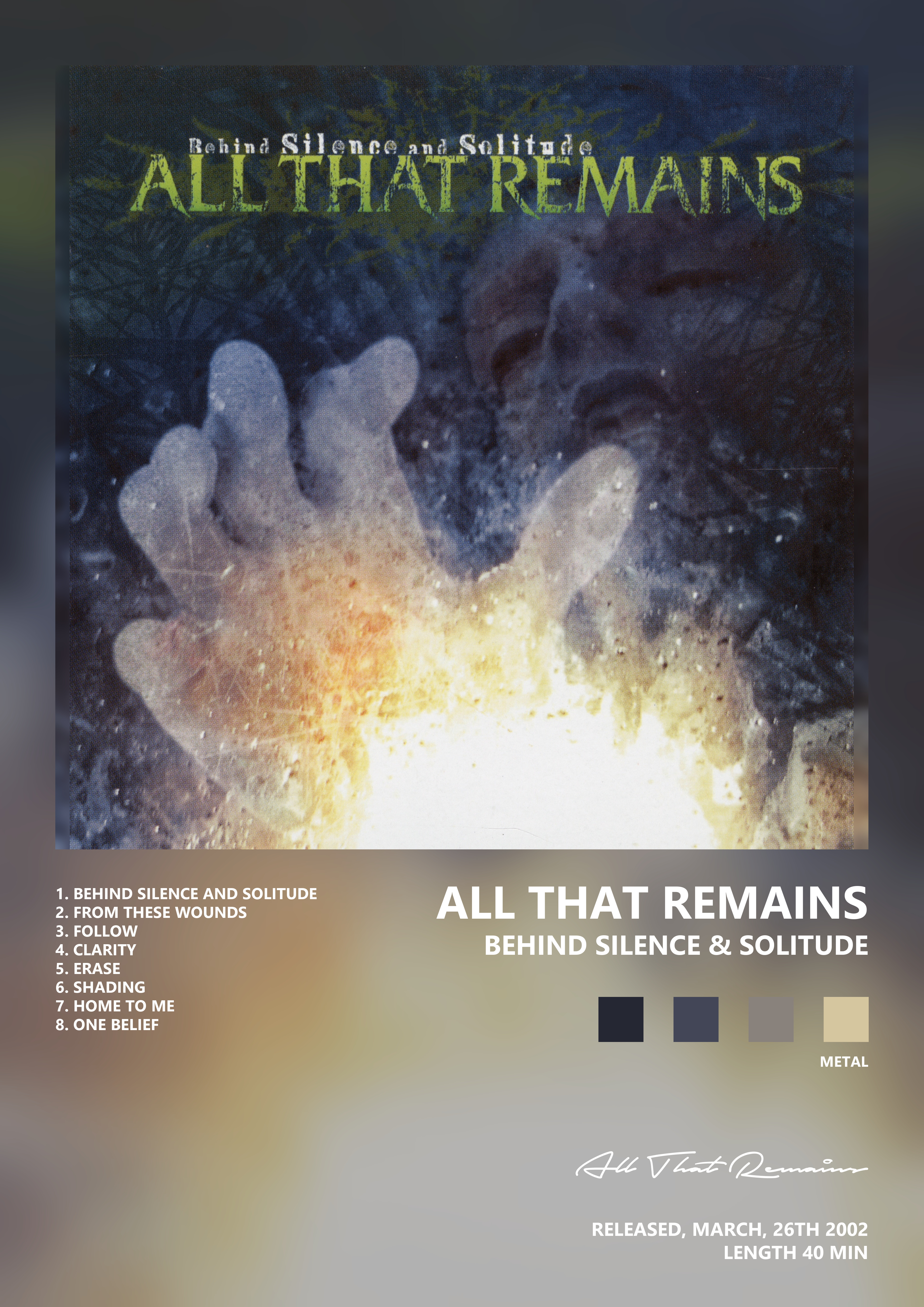 Music poster: All That Remains - Behind Silence Solitude