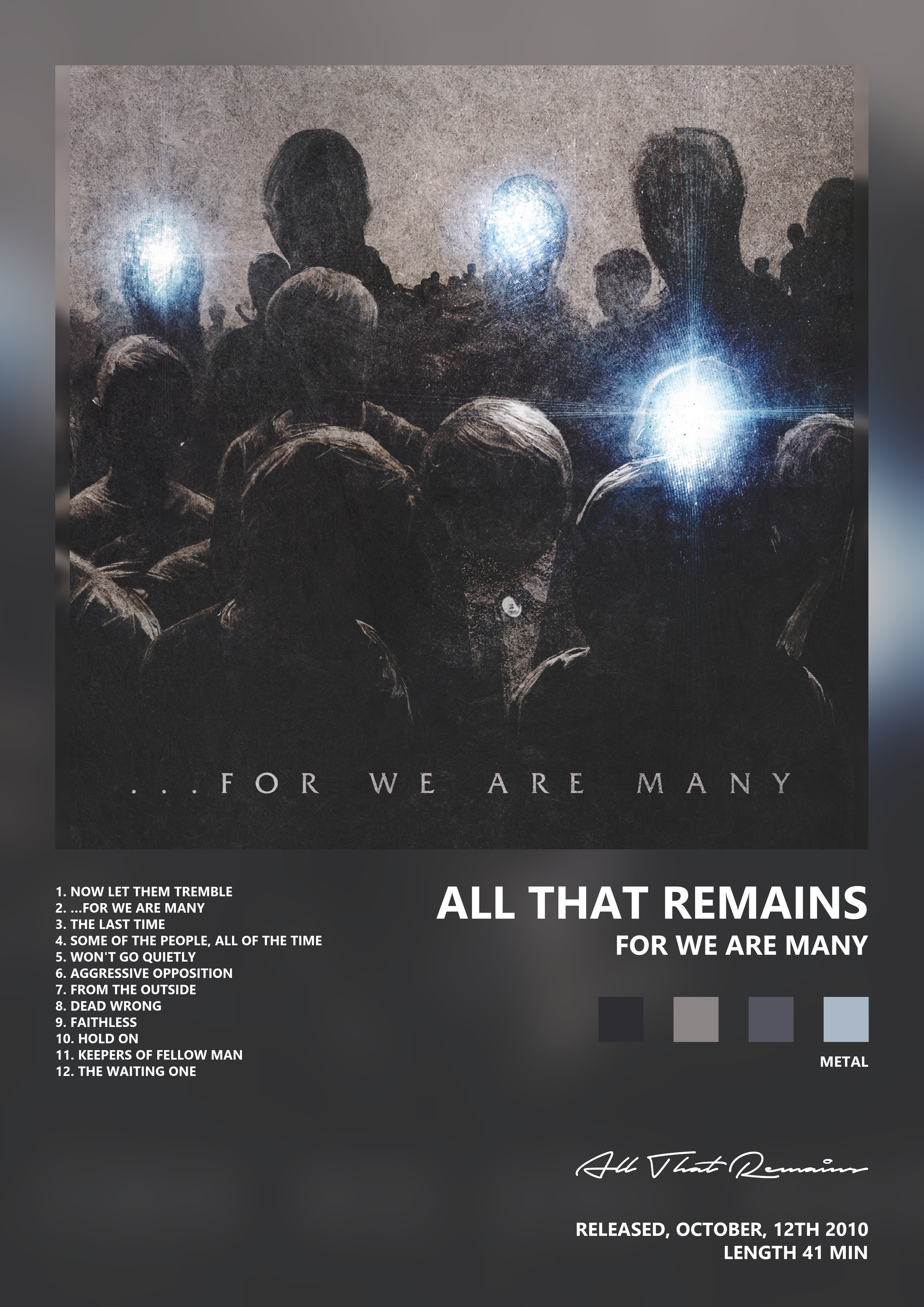 Music poster: All That Remains - For We Are Many