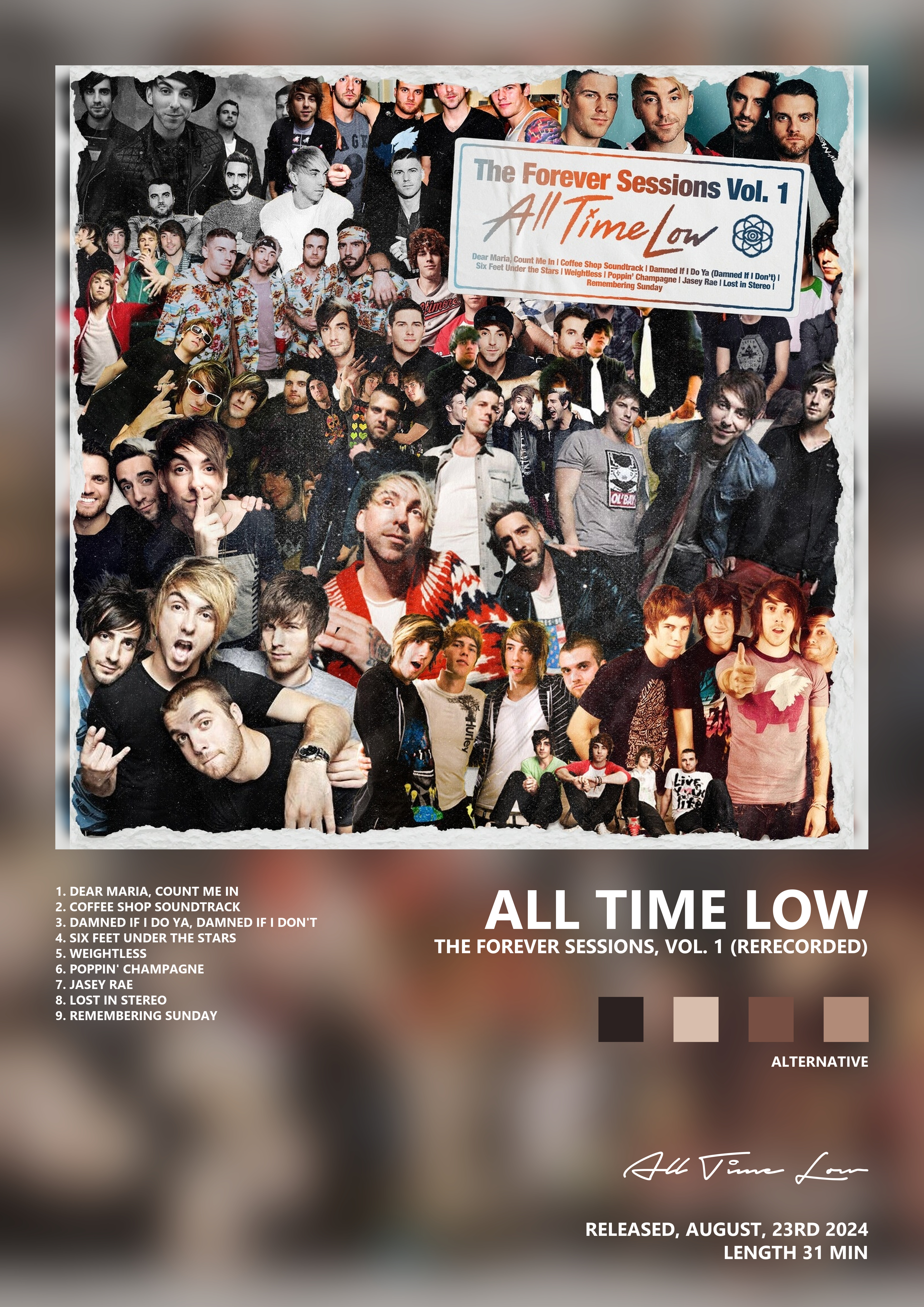 Music poster: All Time Low - The Forever Sessions Vol 1 Rerecorded
