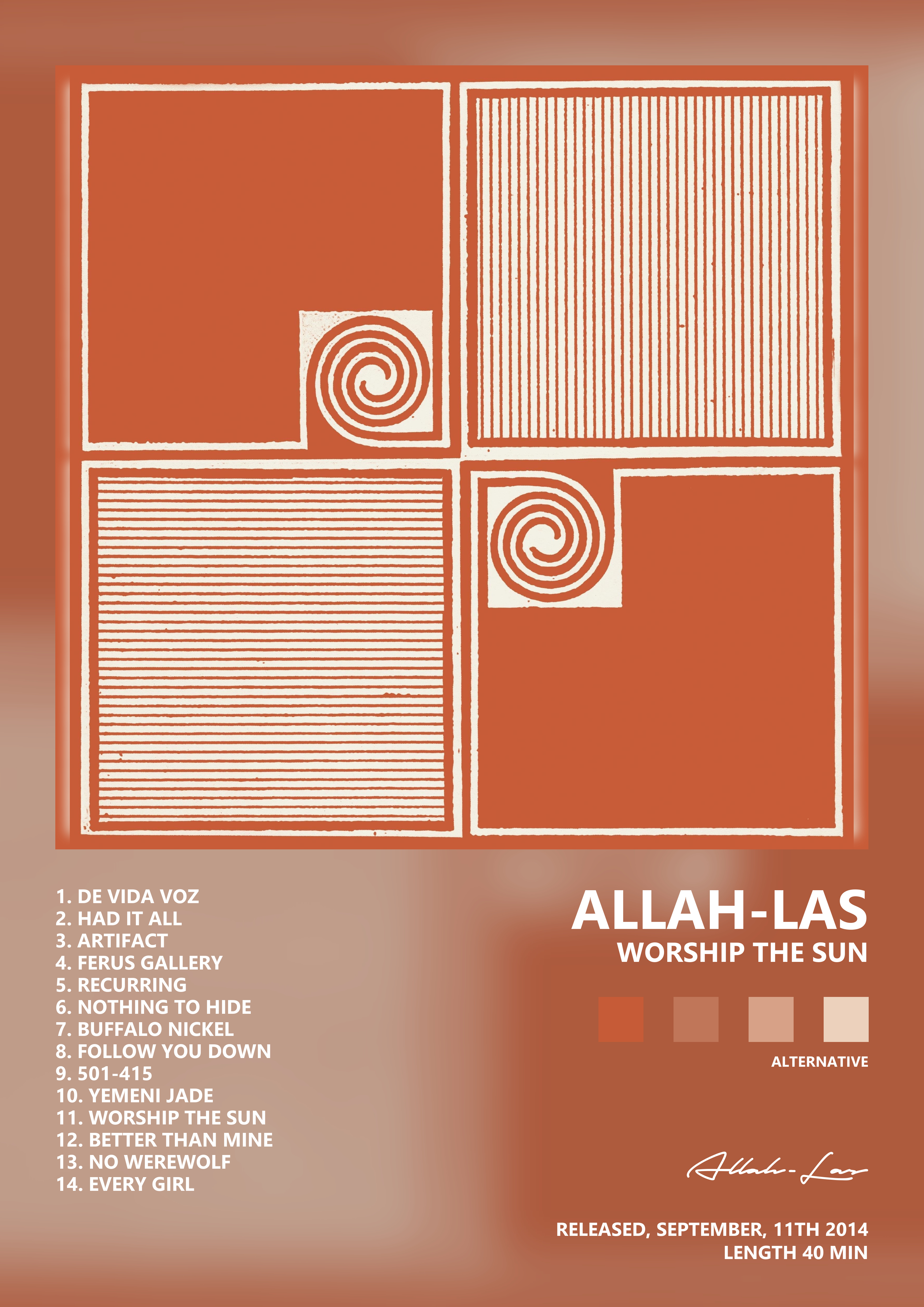 Music poster: Allah-Las - Worship the Sun