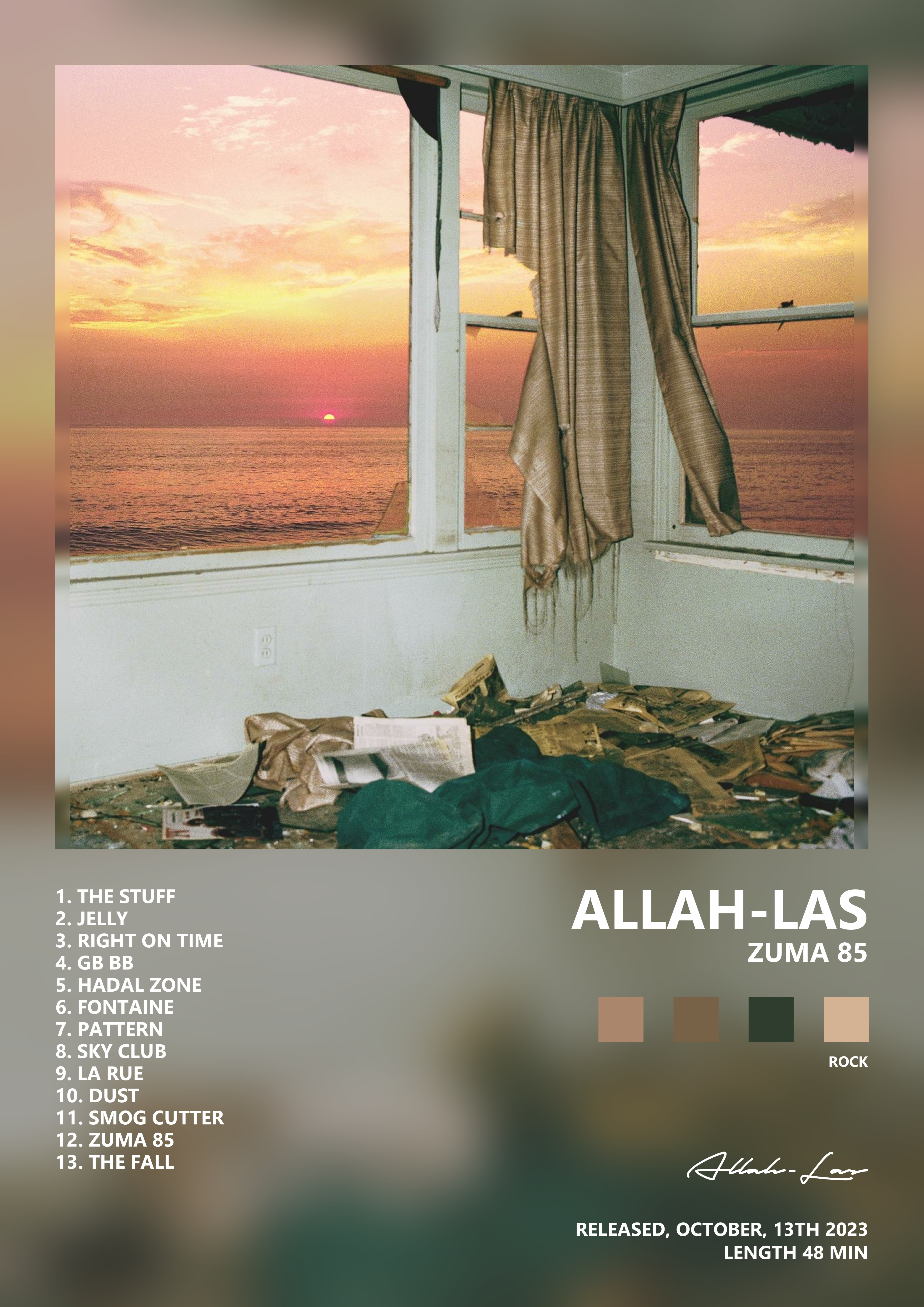 Music poster: Allah-Las - Zuma 85