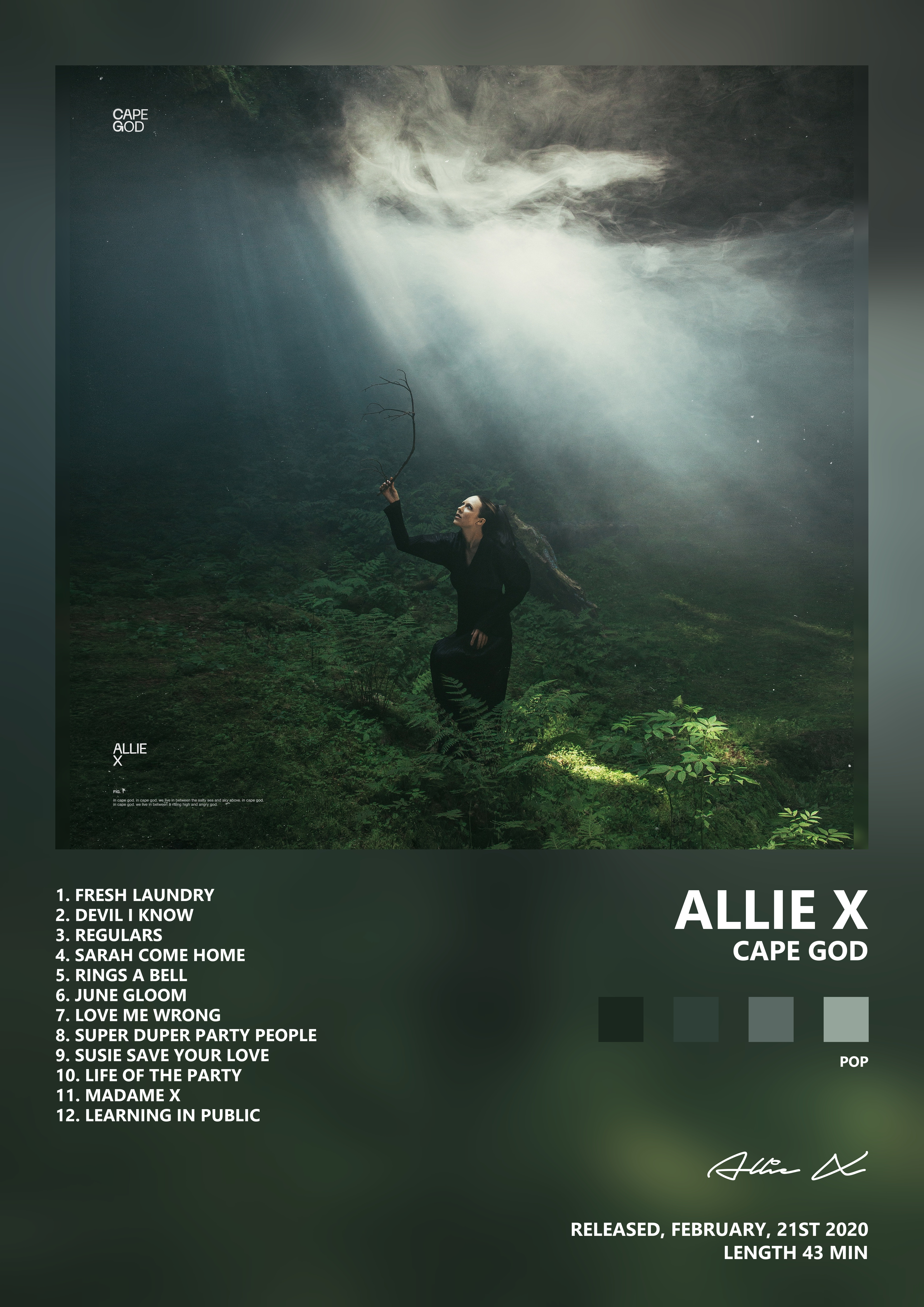 Music poster: Allie X - Cape God