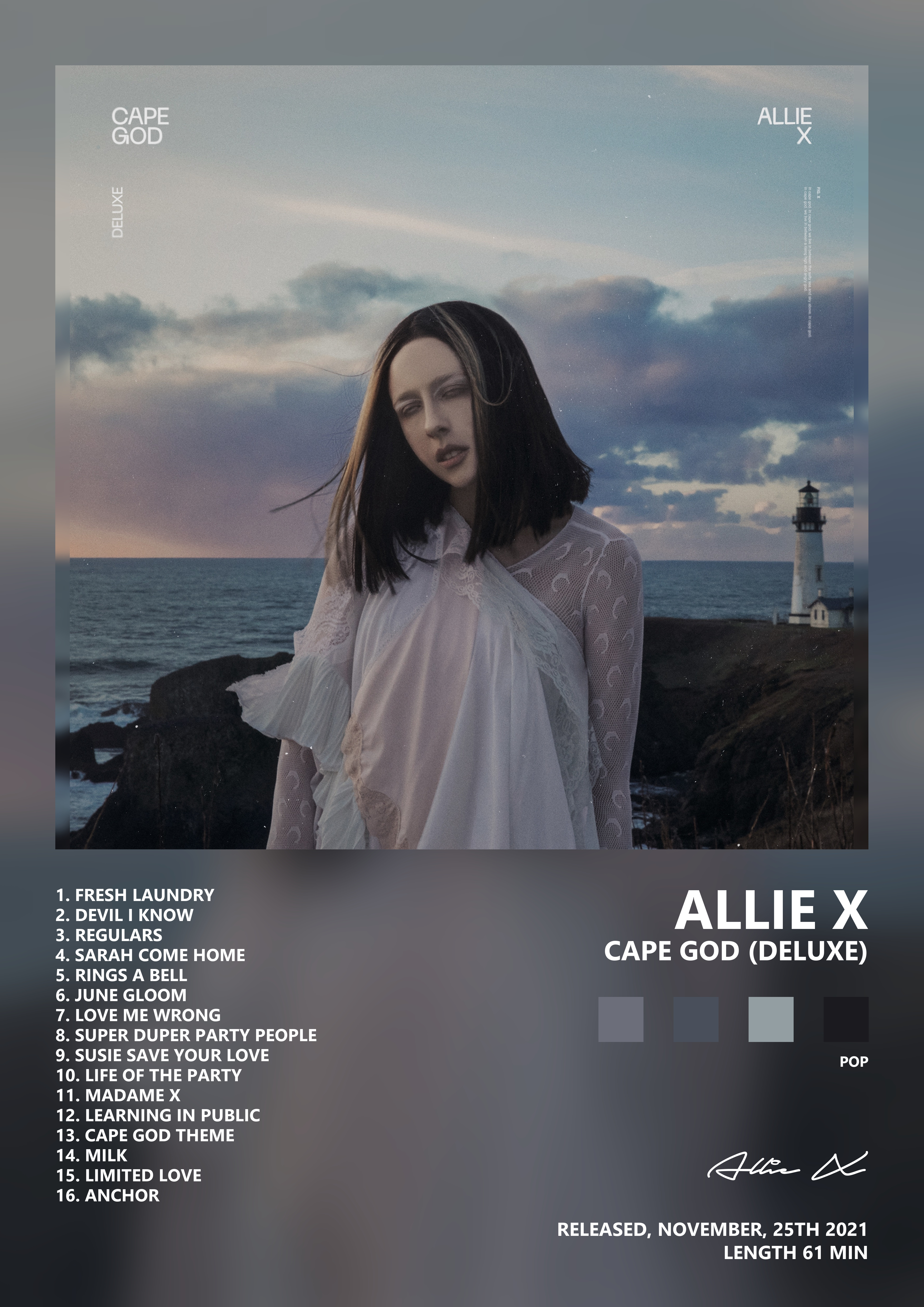 Music poster: Allie X - Cape God Deluxe