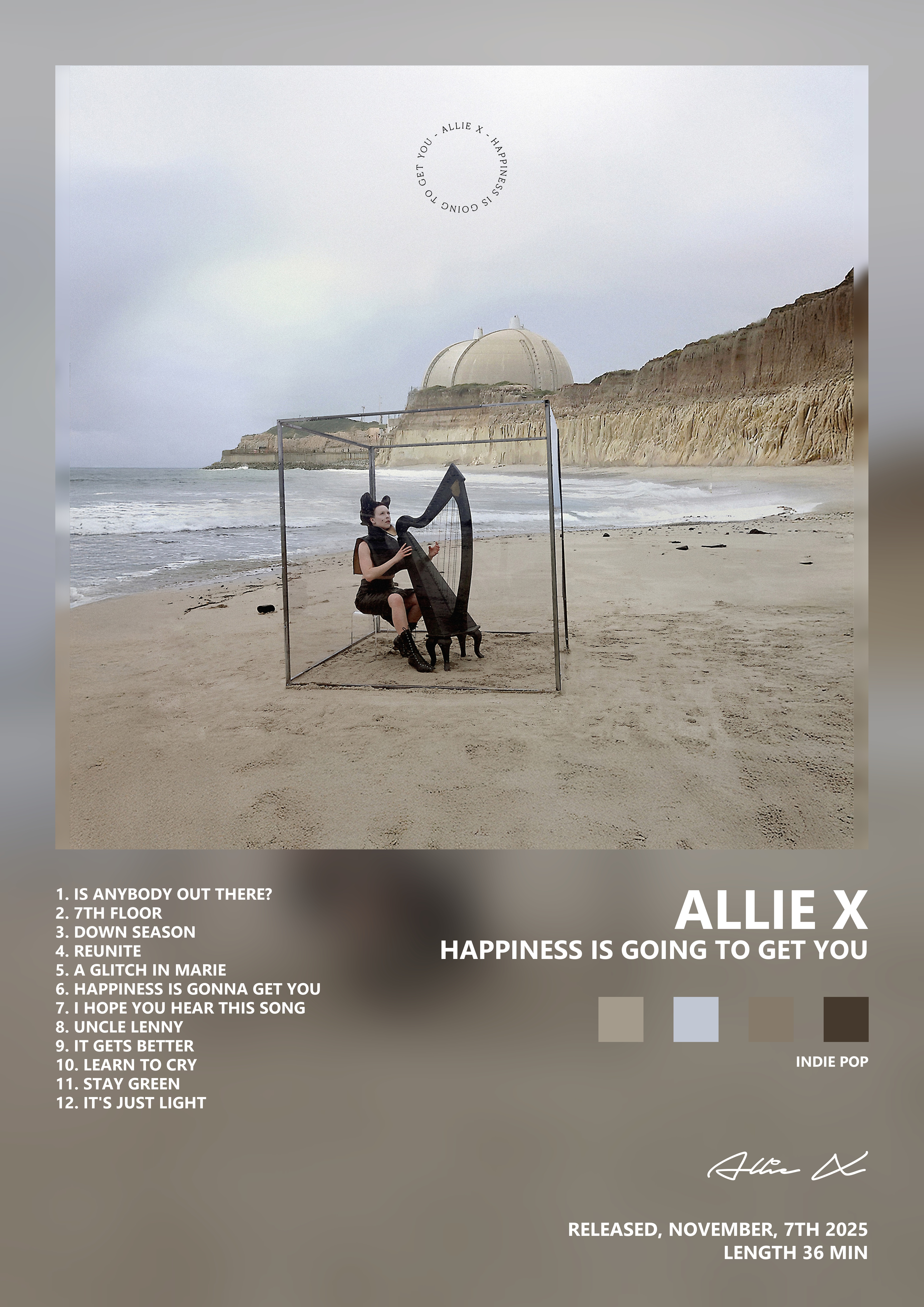 Music poster: Allie X - Happiness Is Going To Get You