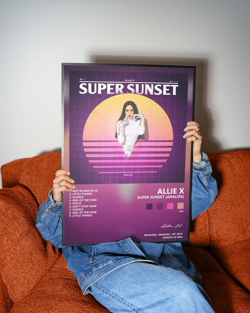 Music poster: Allie X - Super Sunset Analog