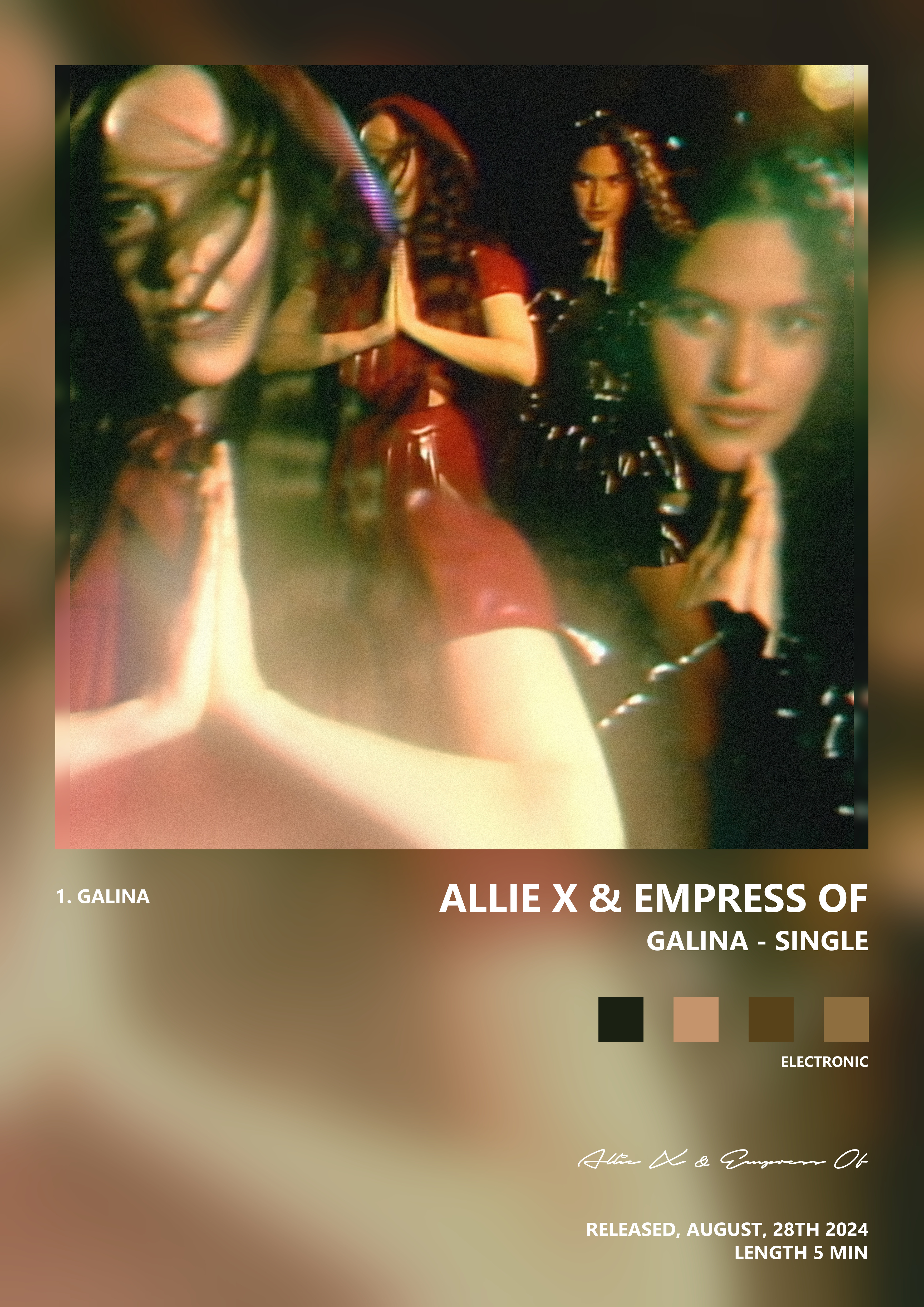Music poster: Allie X Empress Of - Galina - Single
