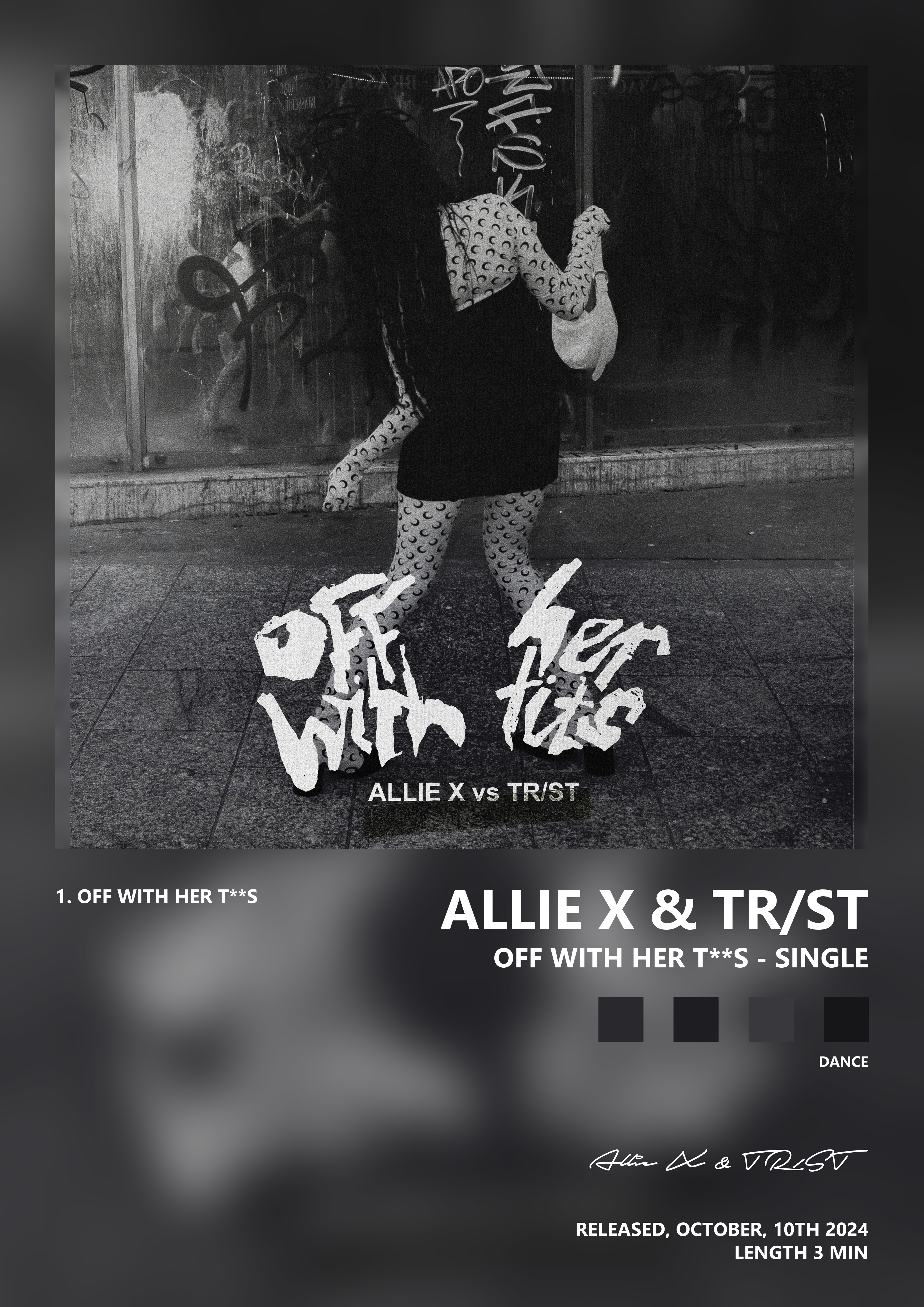 Music poster: Allie X TRST - Off With Her Ts - Single