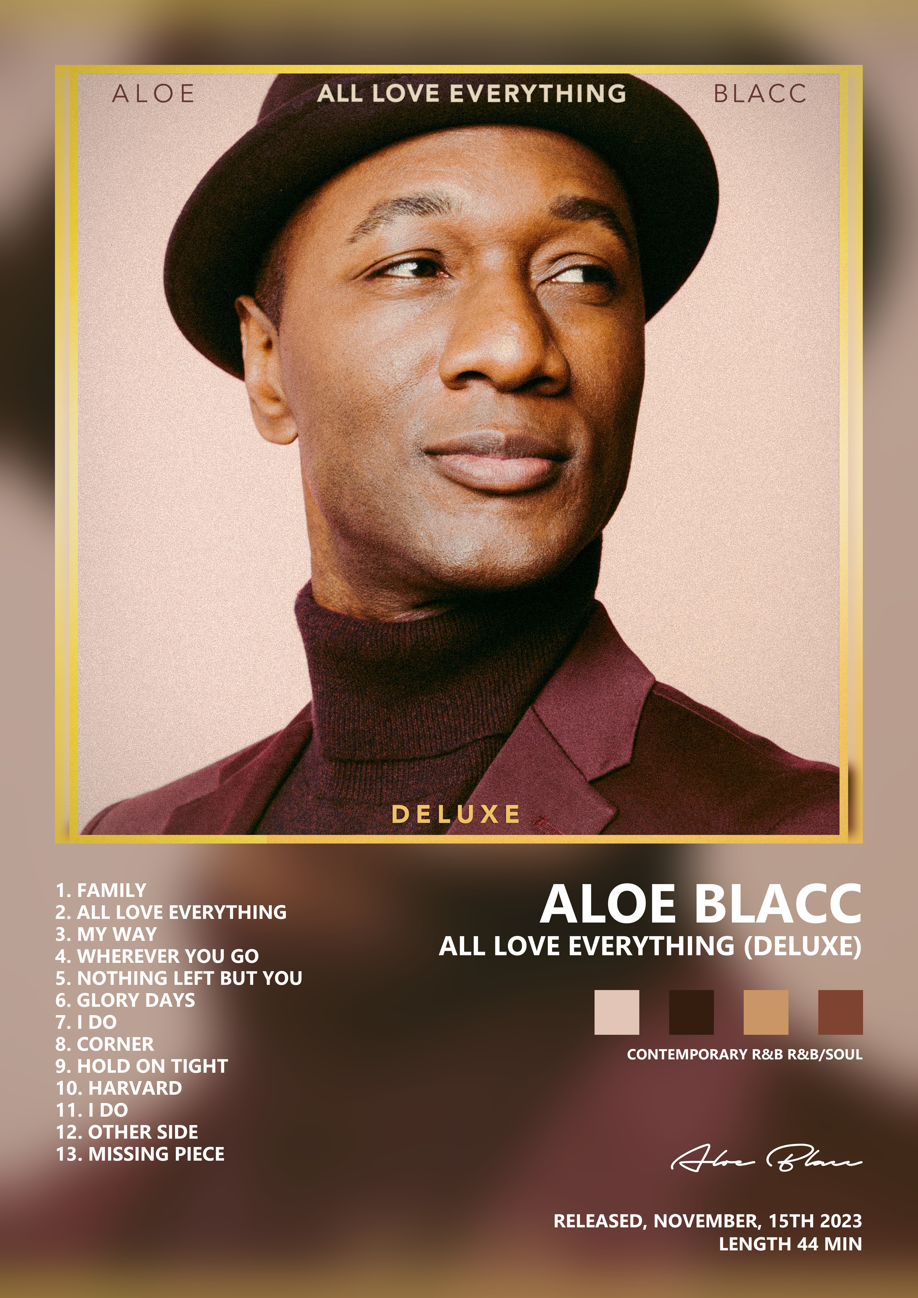 Music poster: Aloe Blacc - All Love Everything Deluxe
