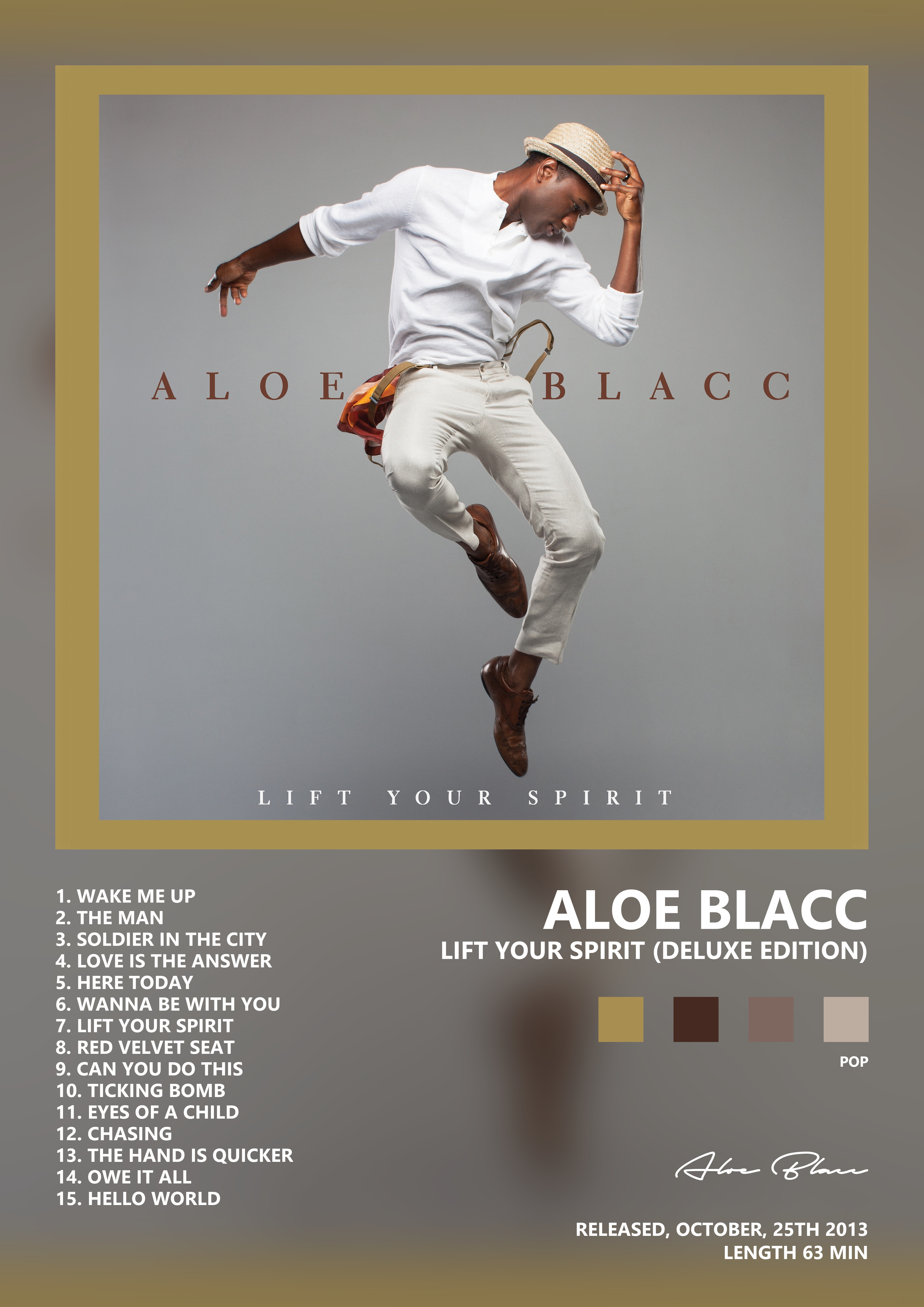 Music poster: Aloe Blacc - Lift Your Spirit Deluxe Edition