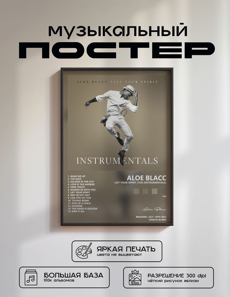 Music poster: Aloe Blacc - Lift Your Spirit The Instrumentals