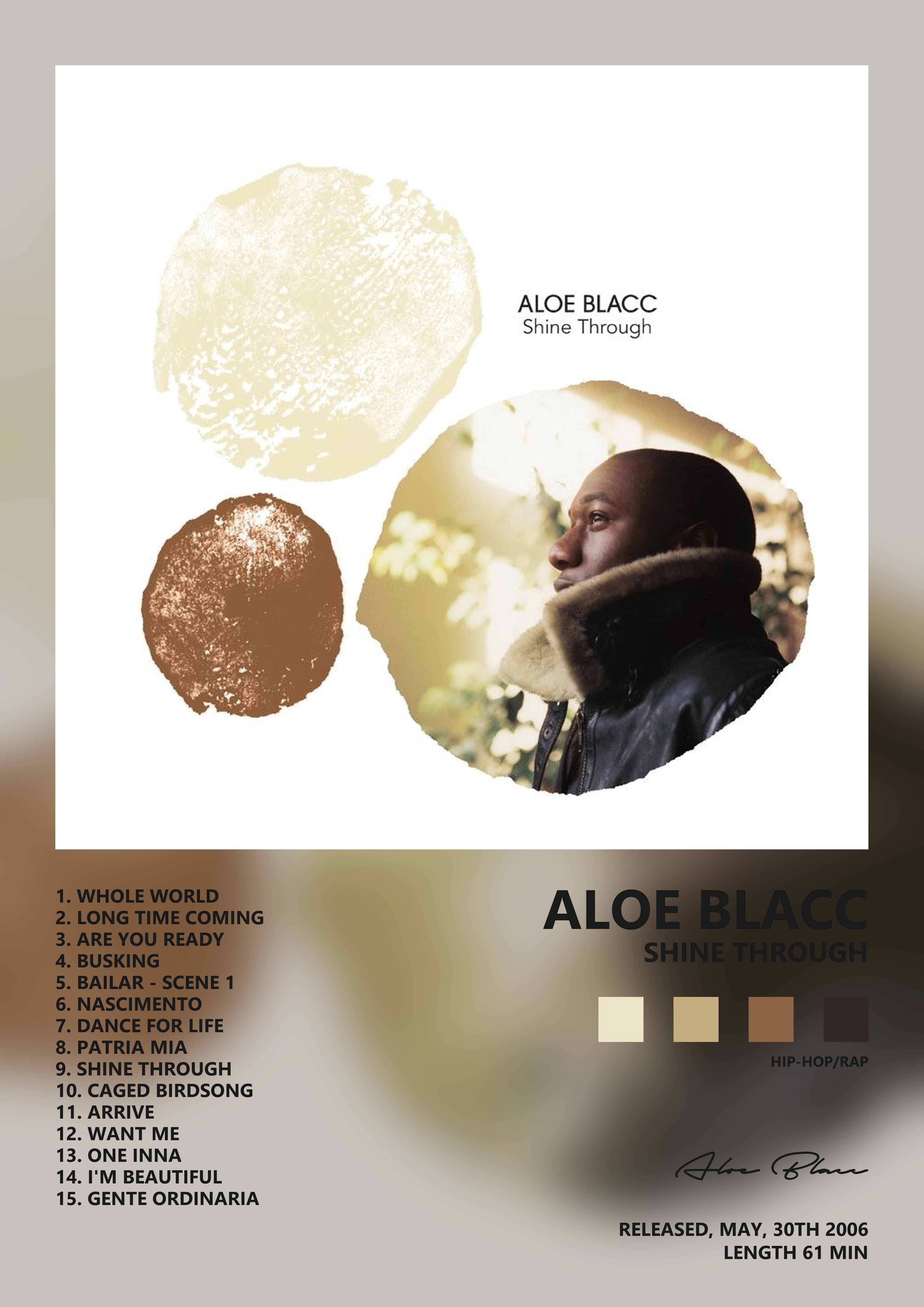 Music poster: Aloe Blacc - Shine Through