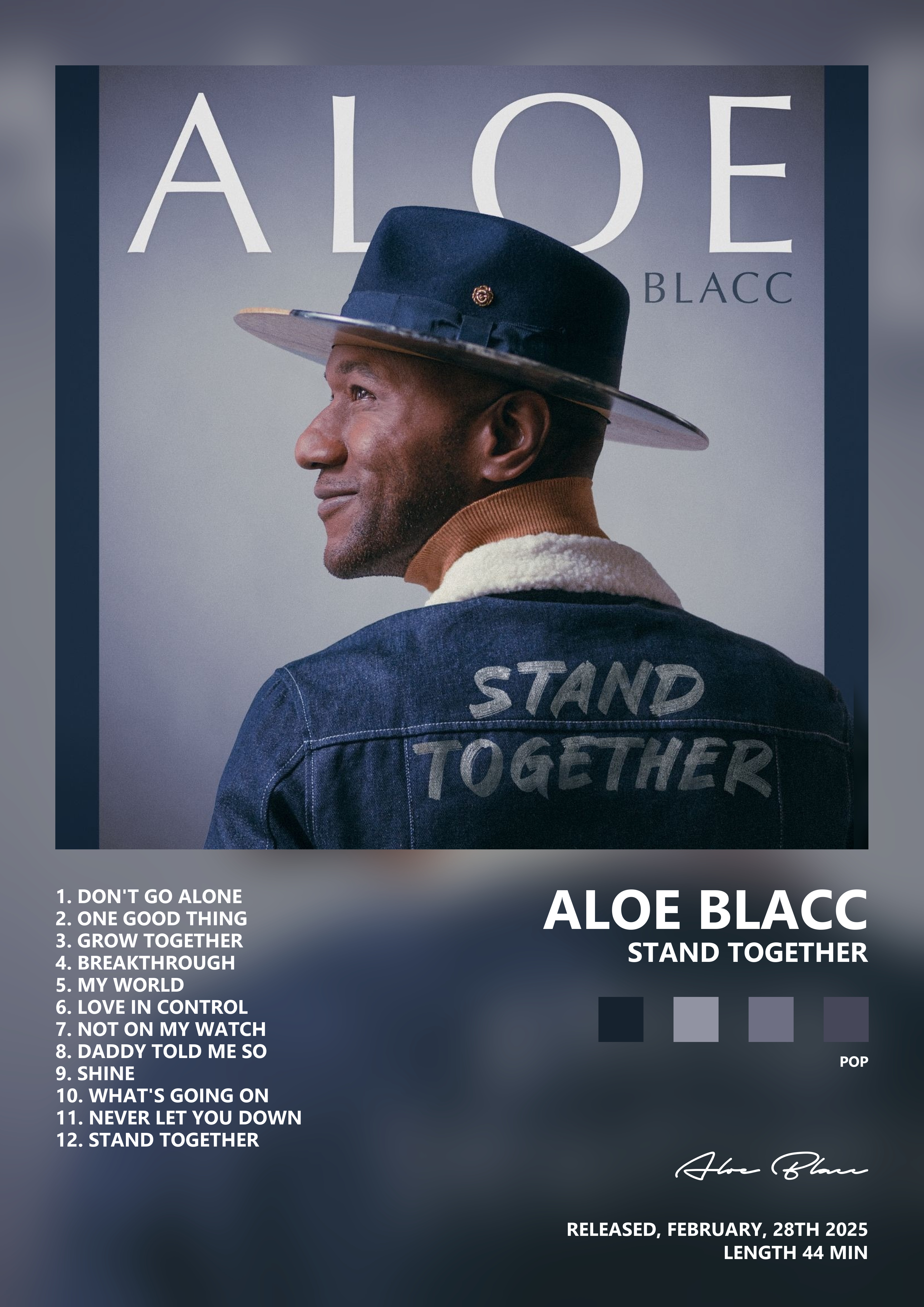 Music poster: Aloe Blacc - Stand Together