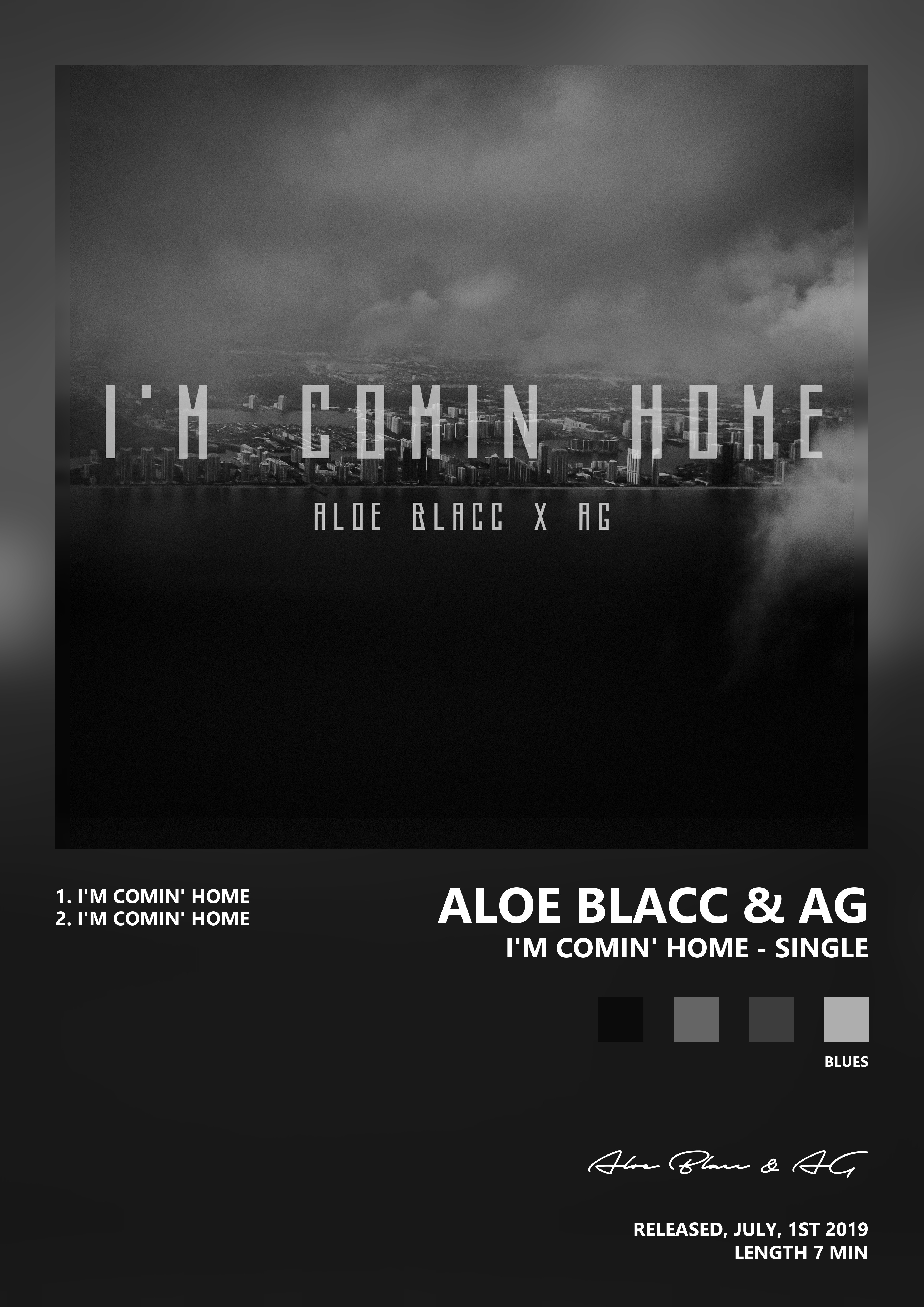 Music poster: Aloe Blacc AG - Im Comin Home - Single