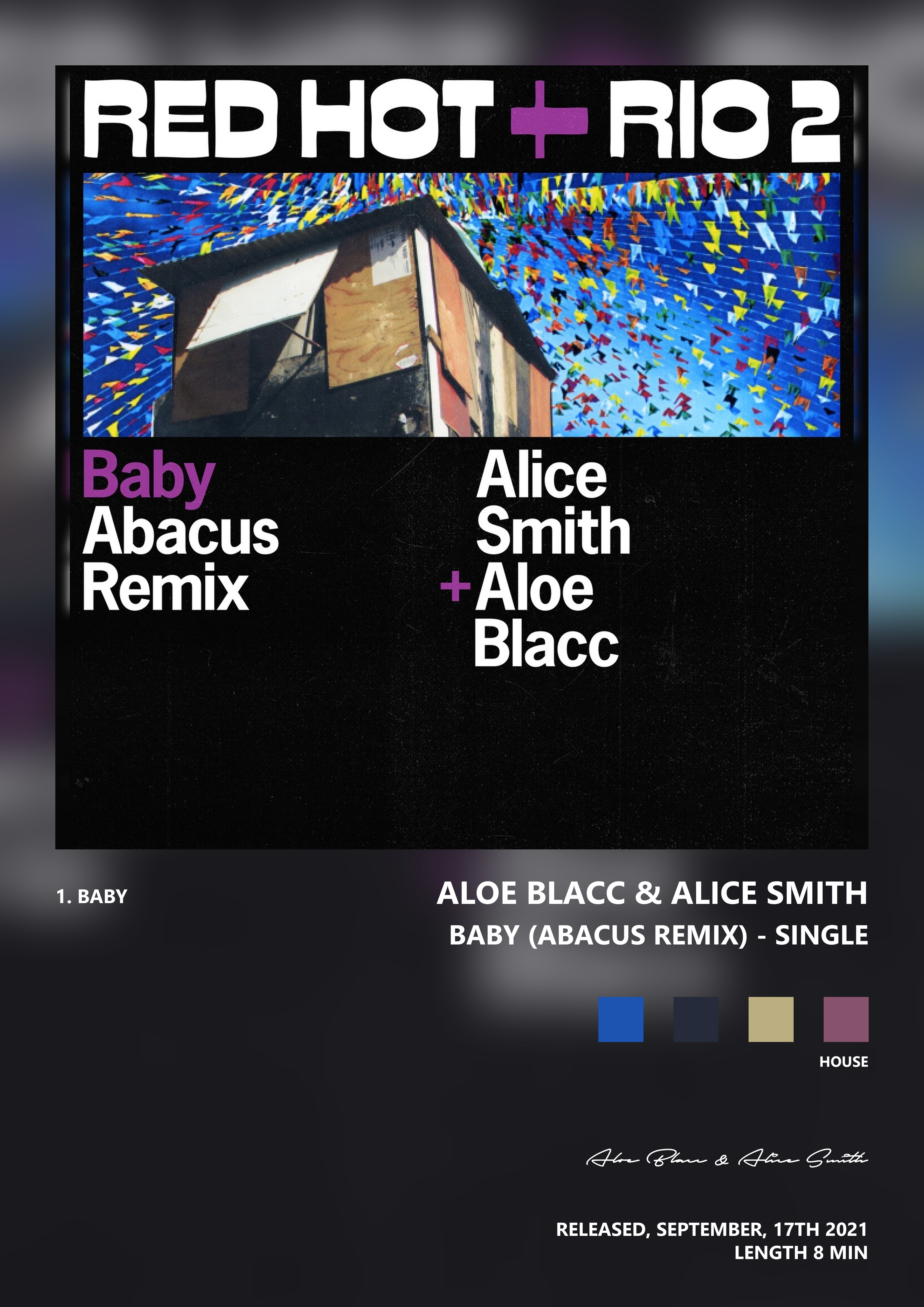 Music poster: Aloe Blacc Alice Smith - Baby Abacus Remix - Single