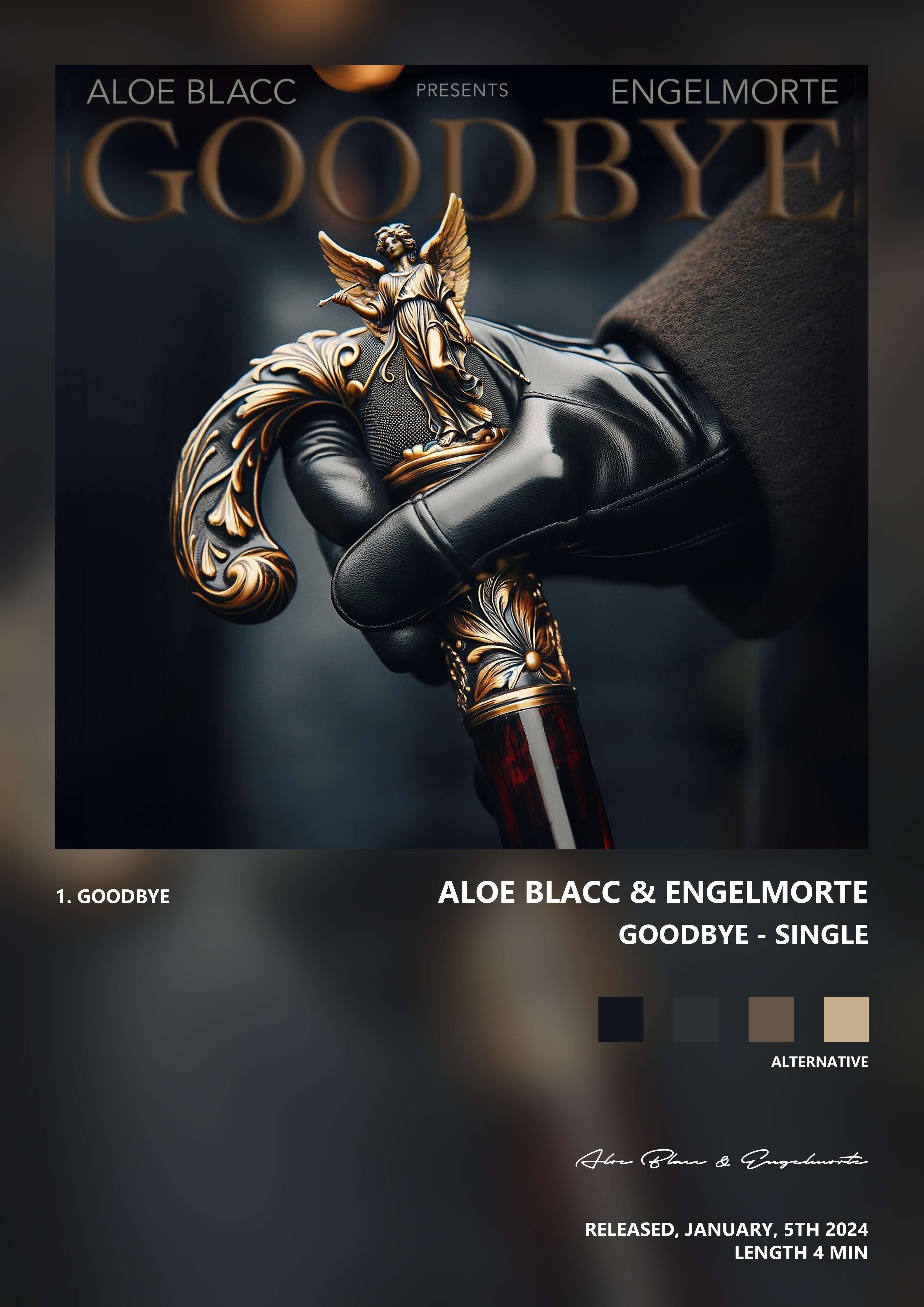Music poster: Aloe Blacc Engelmorte - Goodbye - Single