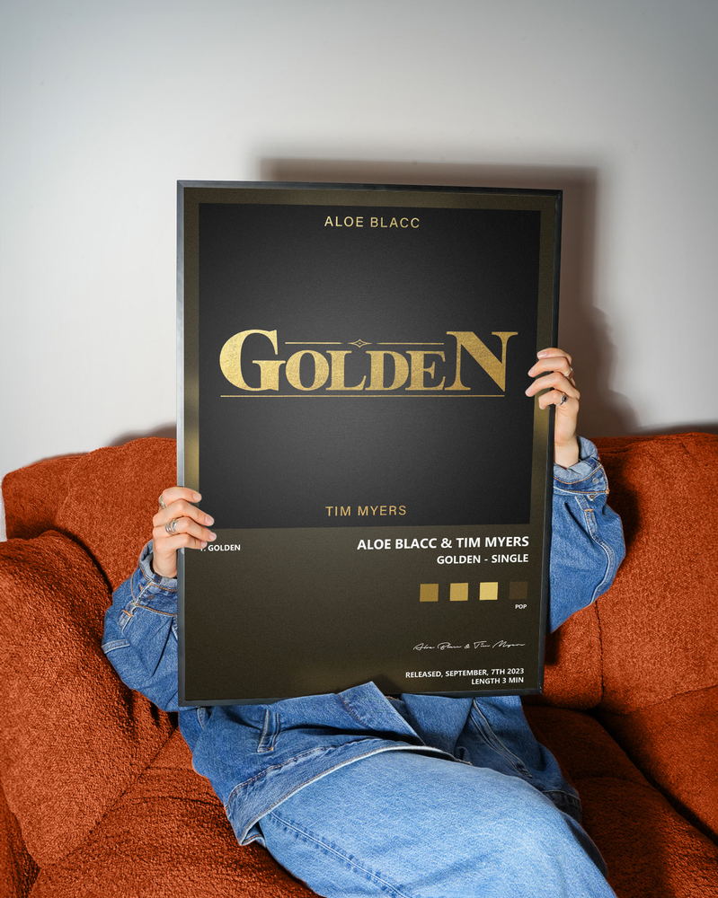 Music poster: Aloe Blacc Tim Myers - Golden - Single