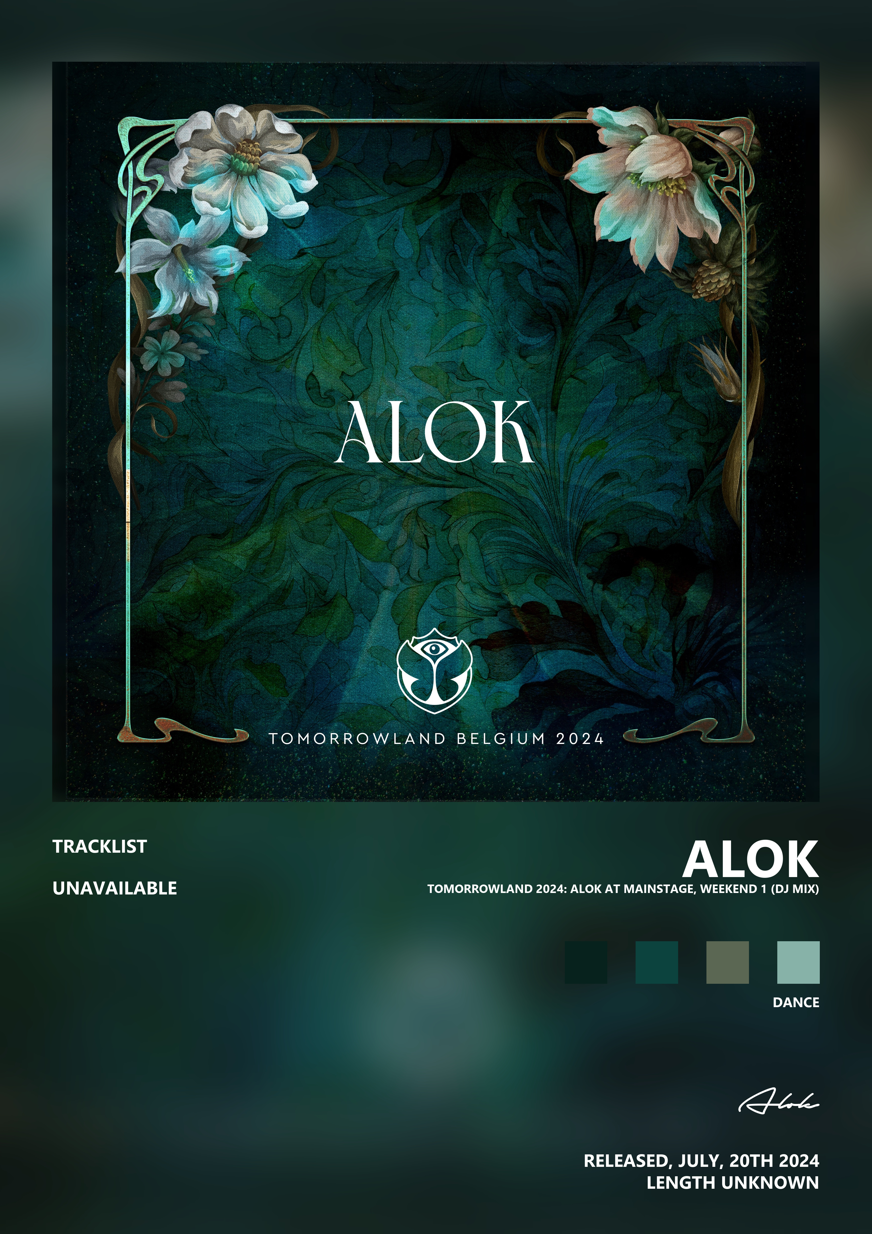 Music poster: Alok - Tomorrowland 2024 Alok at Mainstage Weekend 1 DJ Mix