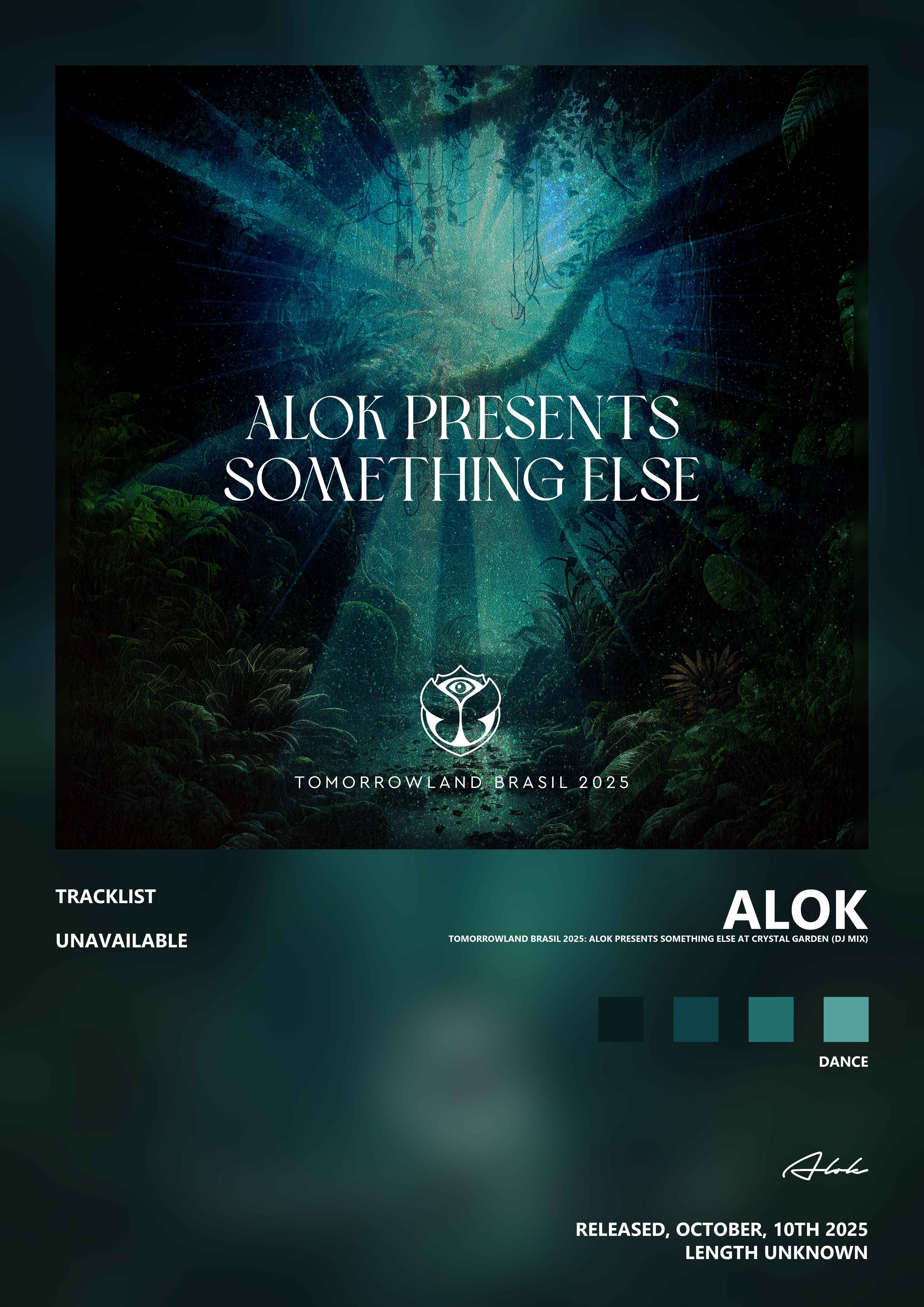 Music poster: Alok - Tomorrowland Brasil 2025 Alok presents Something Else at Crystal Garden DJ Mix