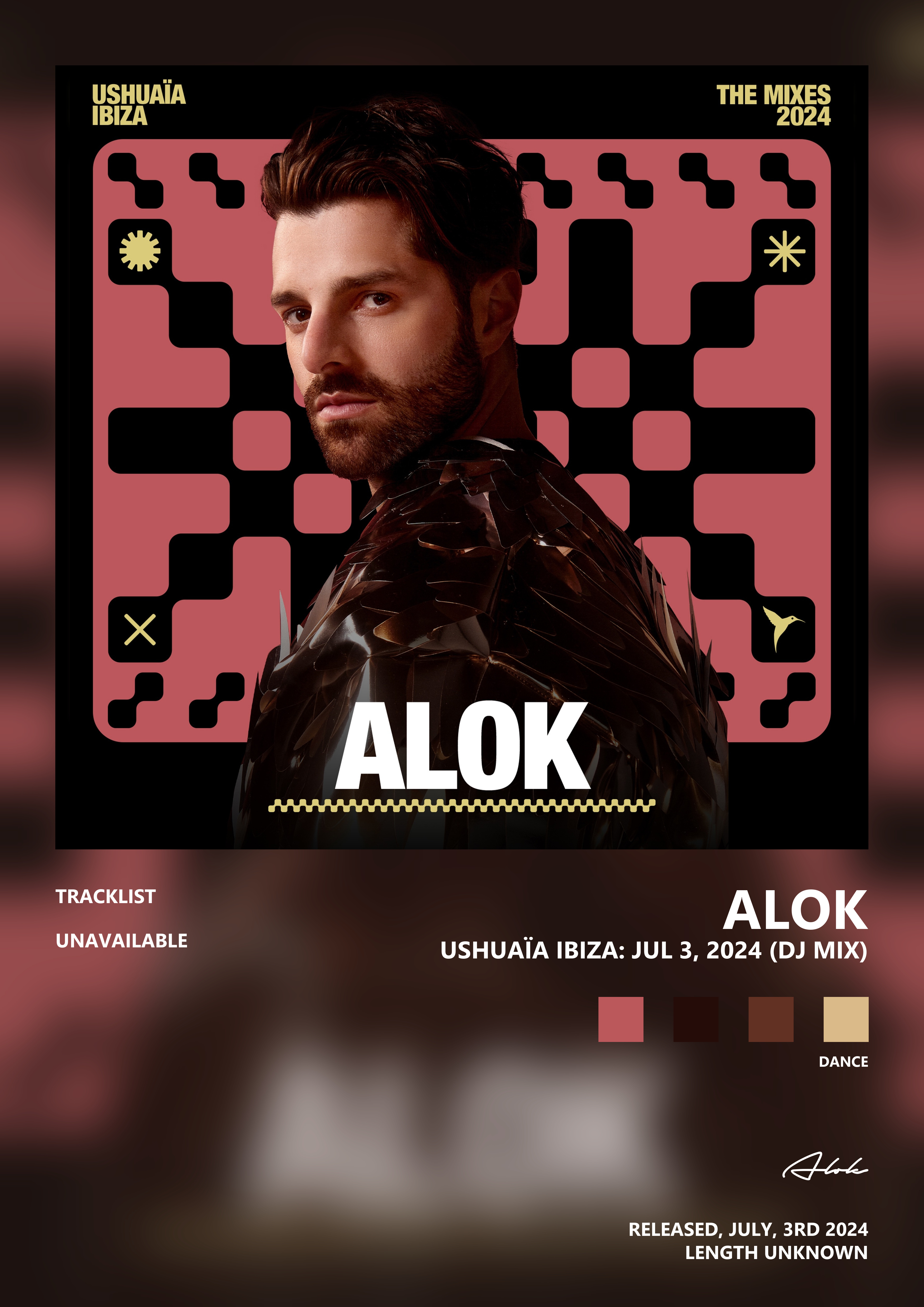 Music poster: Alok - Ushuaïa Ibiza Jul 3 2024 DJ Mix