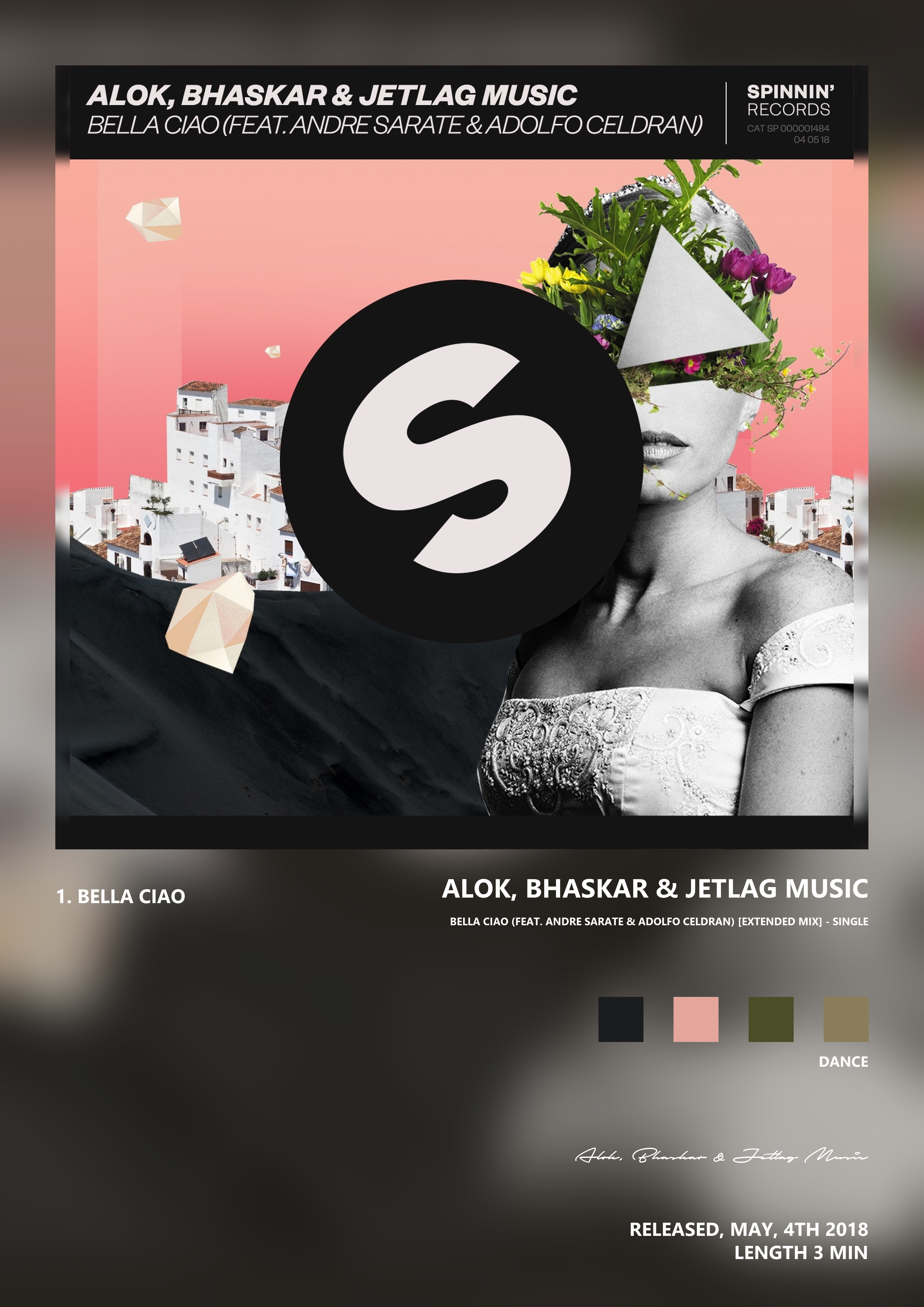 Music poster: Alok Bhaskar Jetlag Music - Bella Ciao feat Andre Sarate Adolfo Celdran Extended Mix - Single