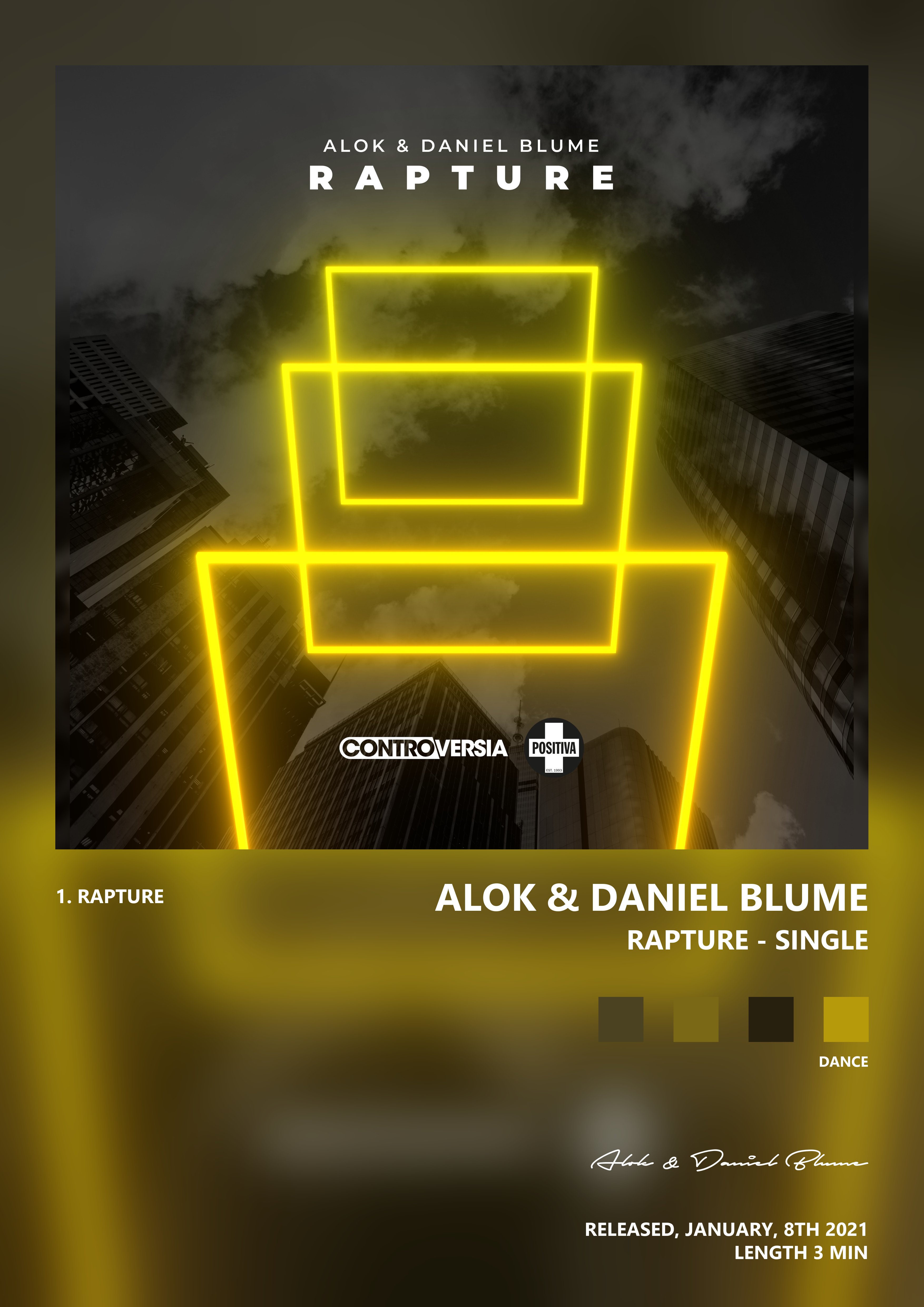 Music poster: Alok Daniel Blume - Rapture - Single