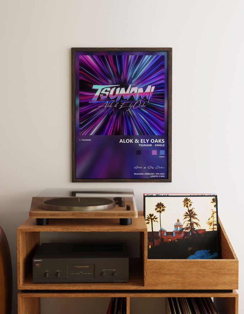 Music poster: Alok Ely Oaks - Tsunami - Single